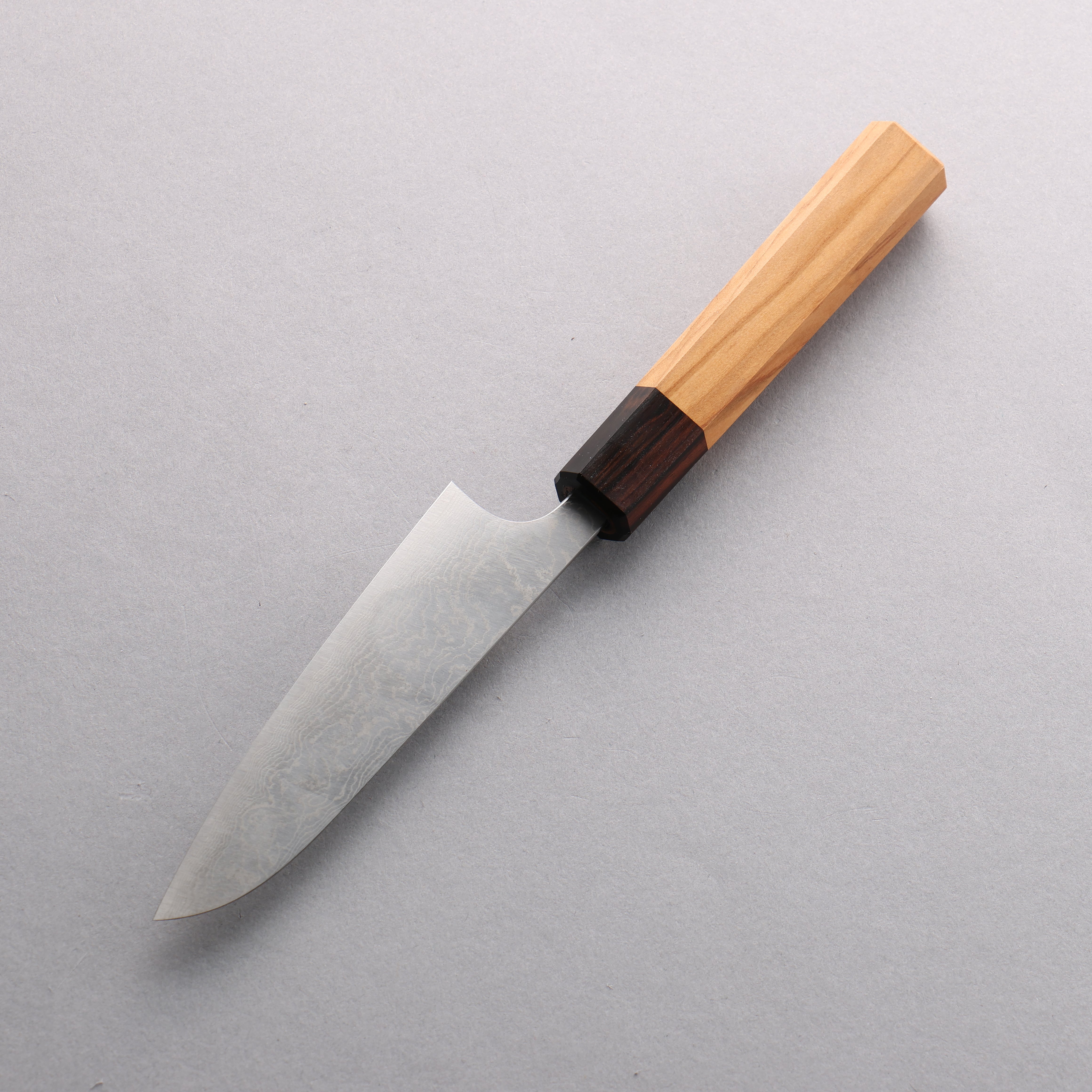 Anryu VG10 Migaki Damascus Petty-Utility 120mm Keyaki Elm Handle - Seisuke Knife