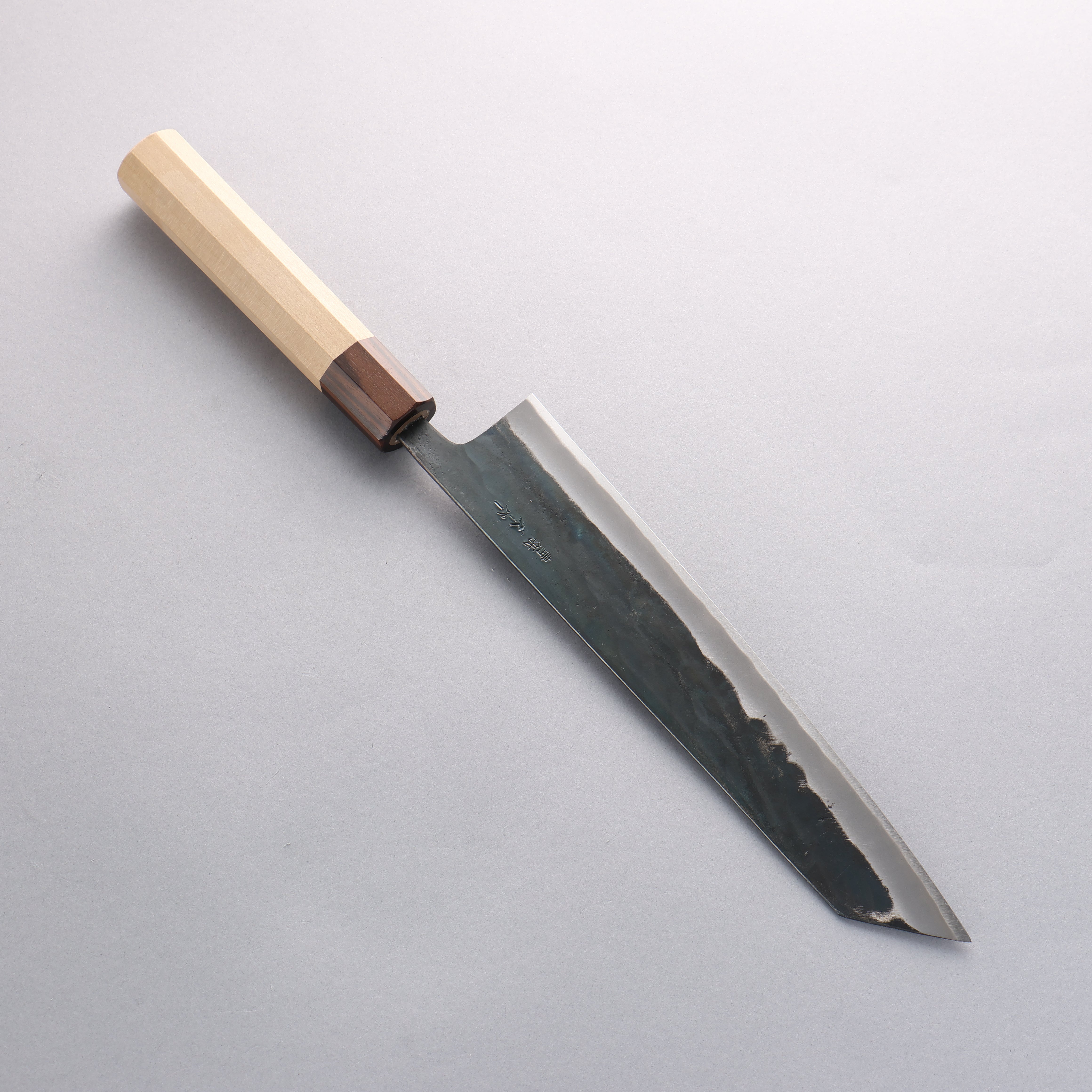 Seisuke Blue Super Black Finished Kiritsuke Gyuto 240mm Magnolia (Ferrule: Ebony) Handle - Seisuke Knife