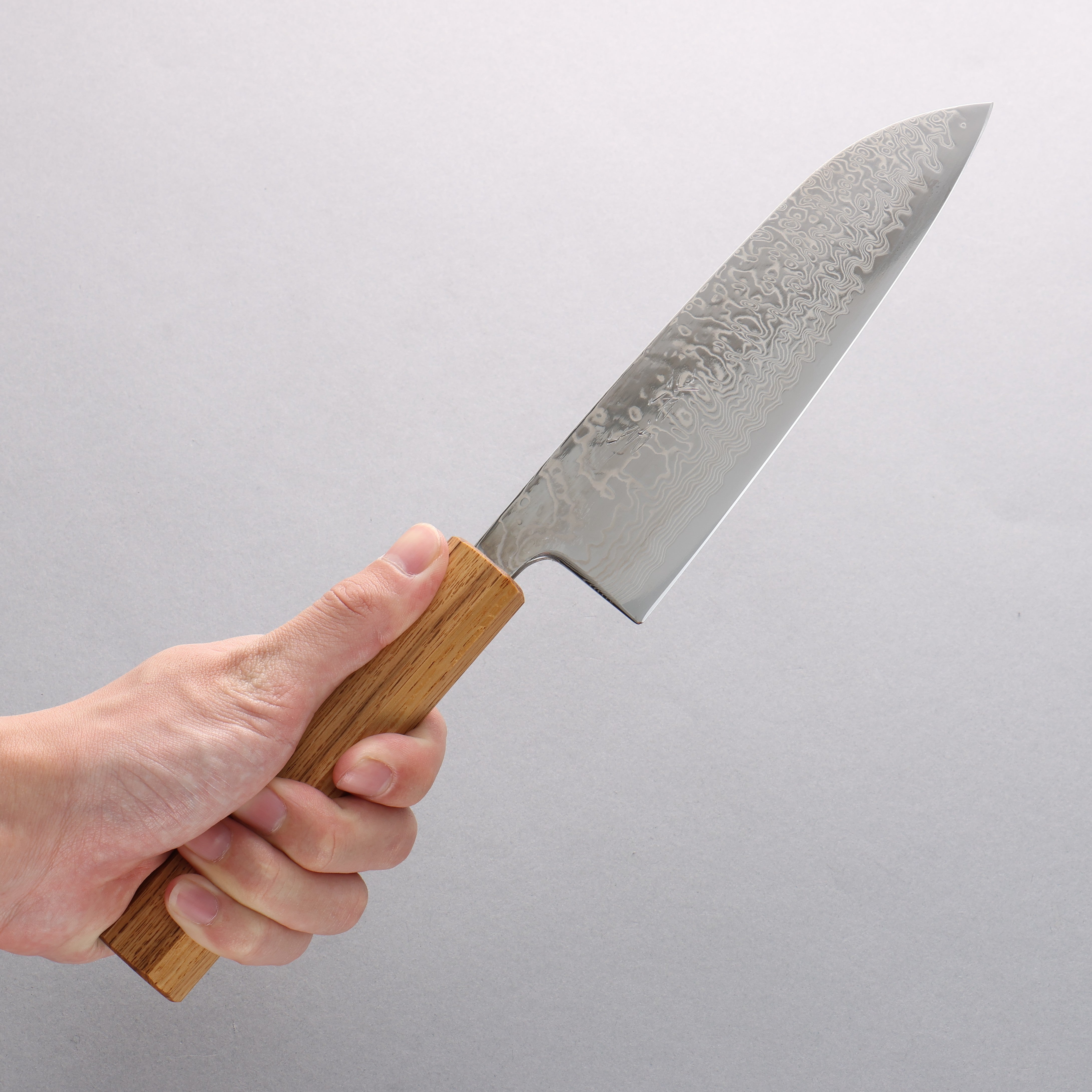 Seisuke SLD 49 Layer Damascus Santoku 165mm Oak Handle - Seisuke Knife
