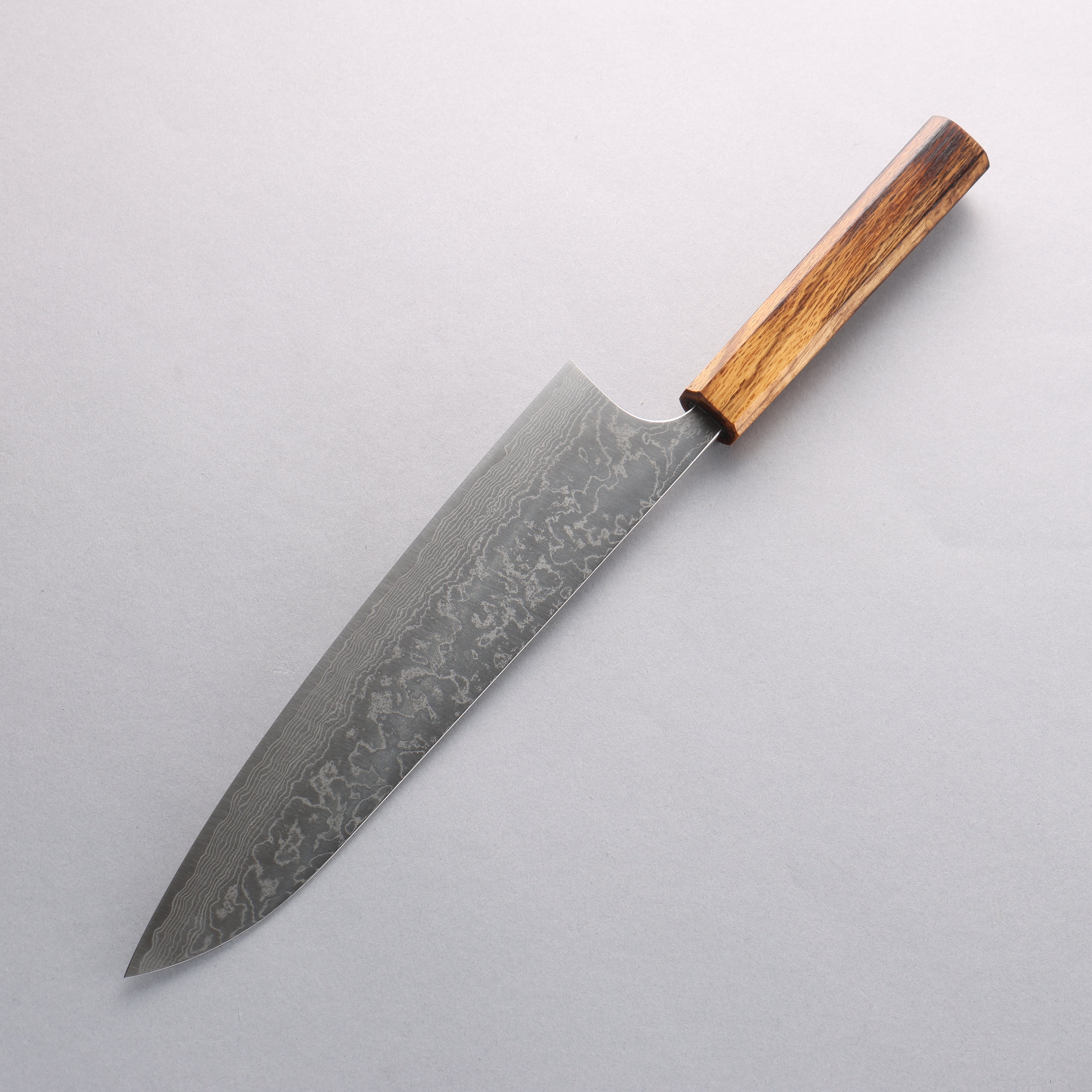 Anryu VG10 Migaki Finished Damascus Gyuto 240mm Burnt Oak Handle - Seisuke Knife