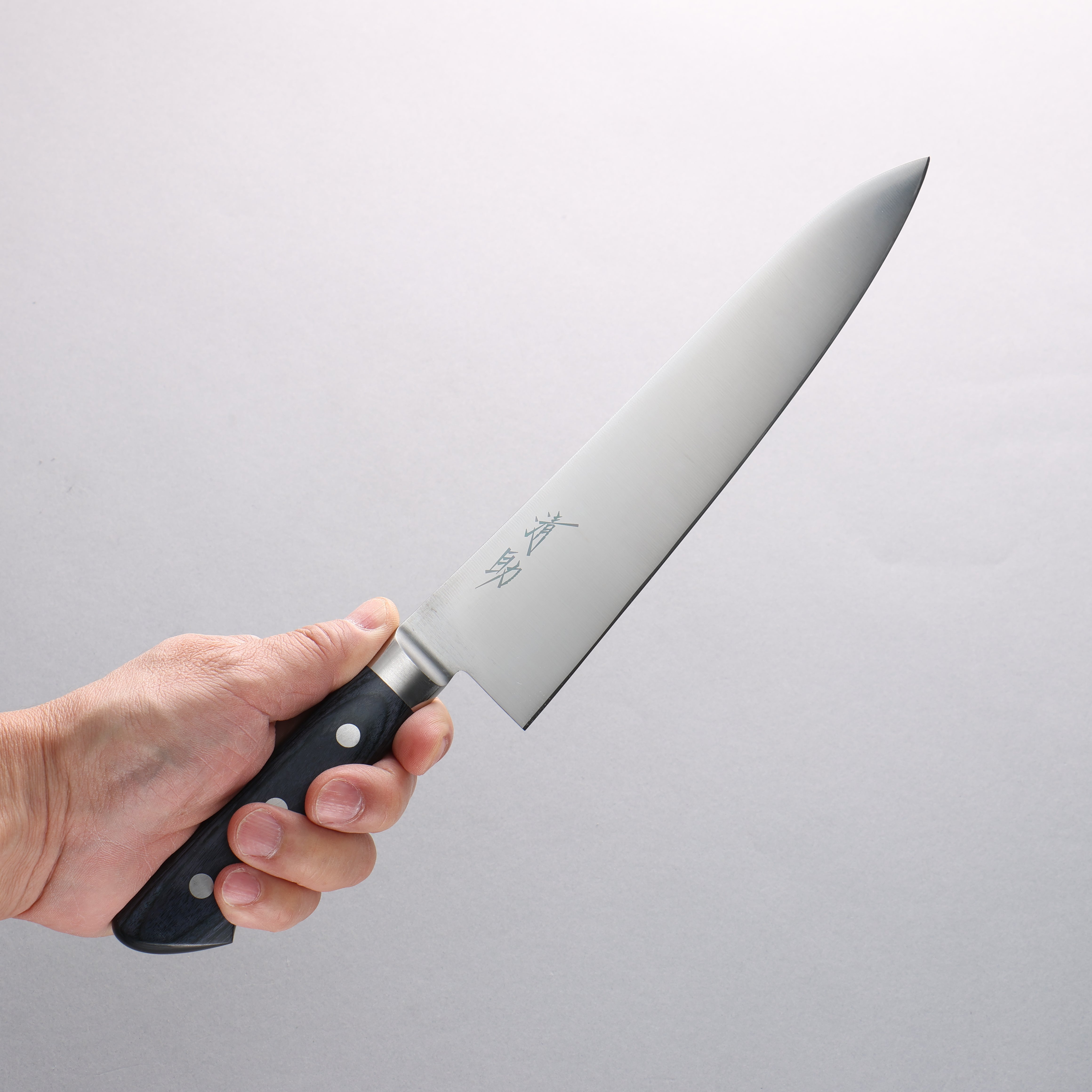 Seisuke Seiten Molybdenum Gyuto 210mm Navy blue Pakka wood Handle - Seisuke Knife