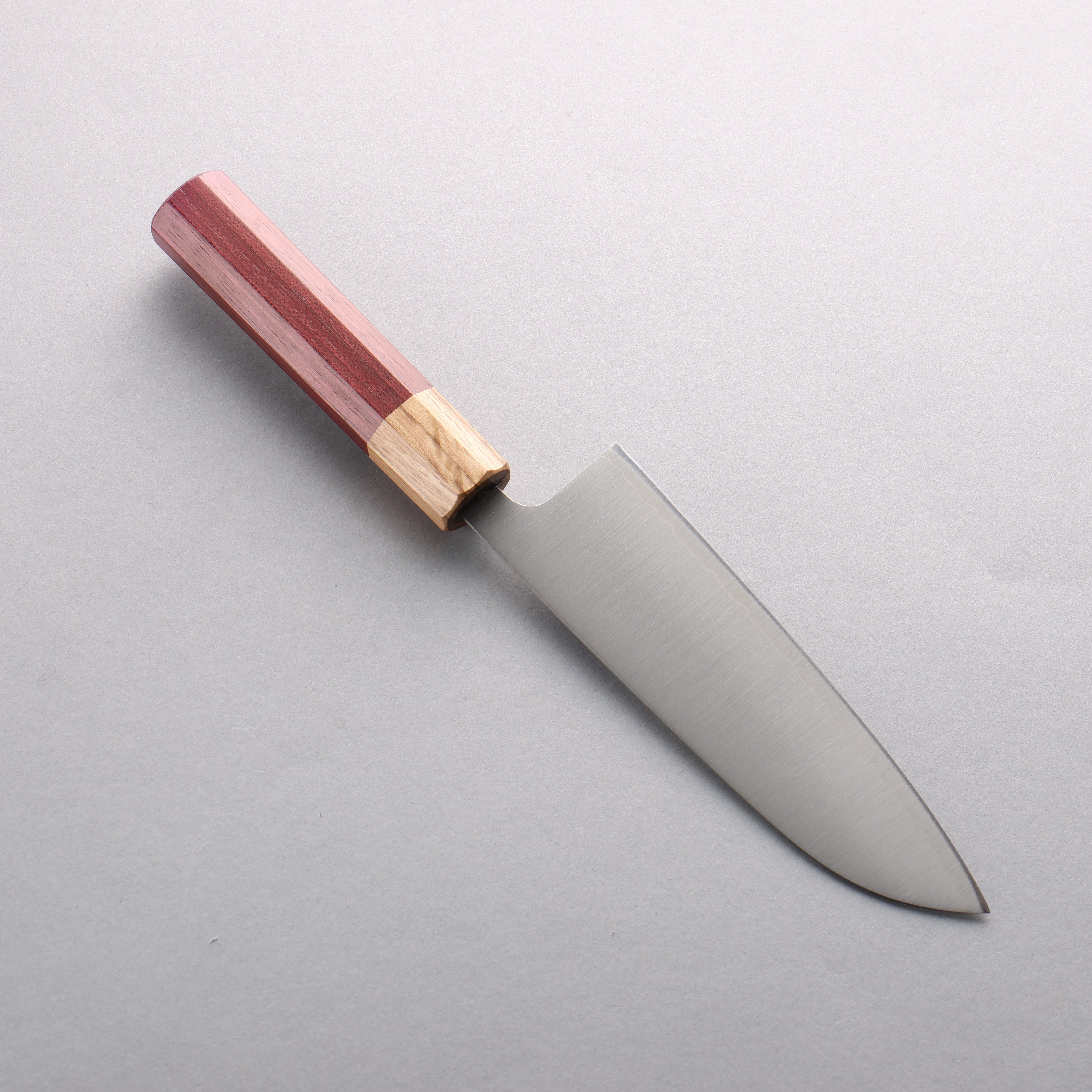 Seisuke Stainless Steel 440C Santoku 165mm Purpleheart & Oak Handle - Seisuke Knife