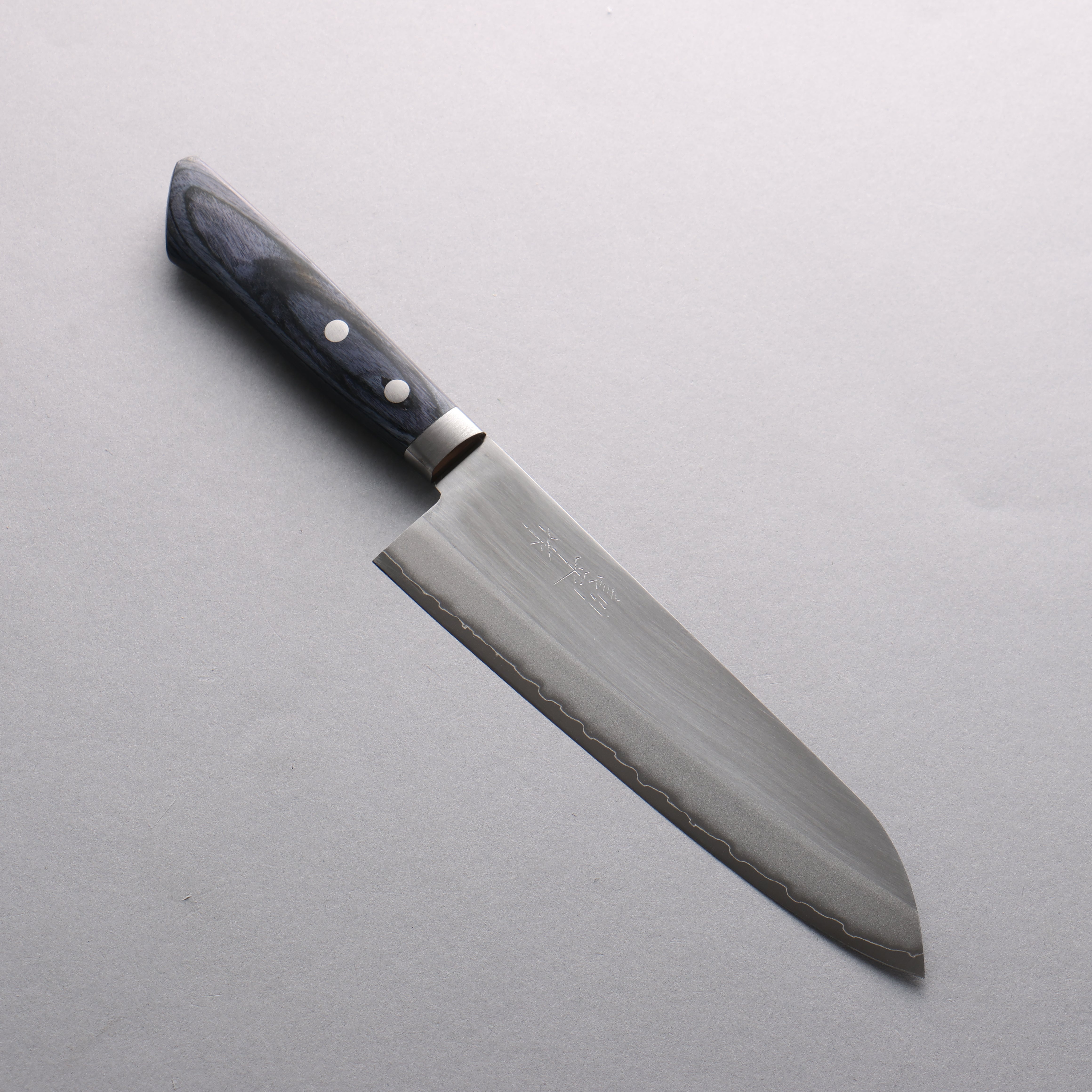 Kunihira VG1 Migaki Finished Gyuto 180mm Navy Blue Pakkawood Handle - Seisuke Knife