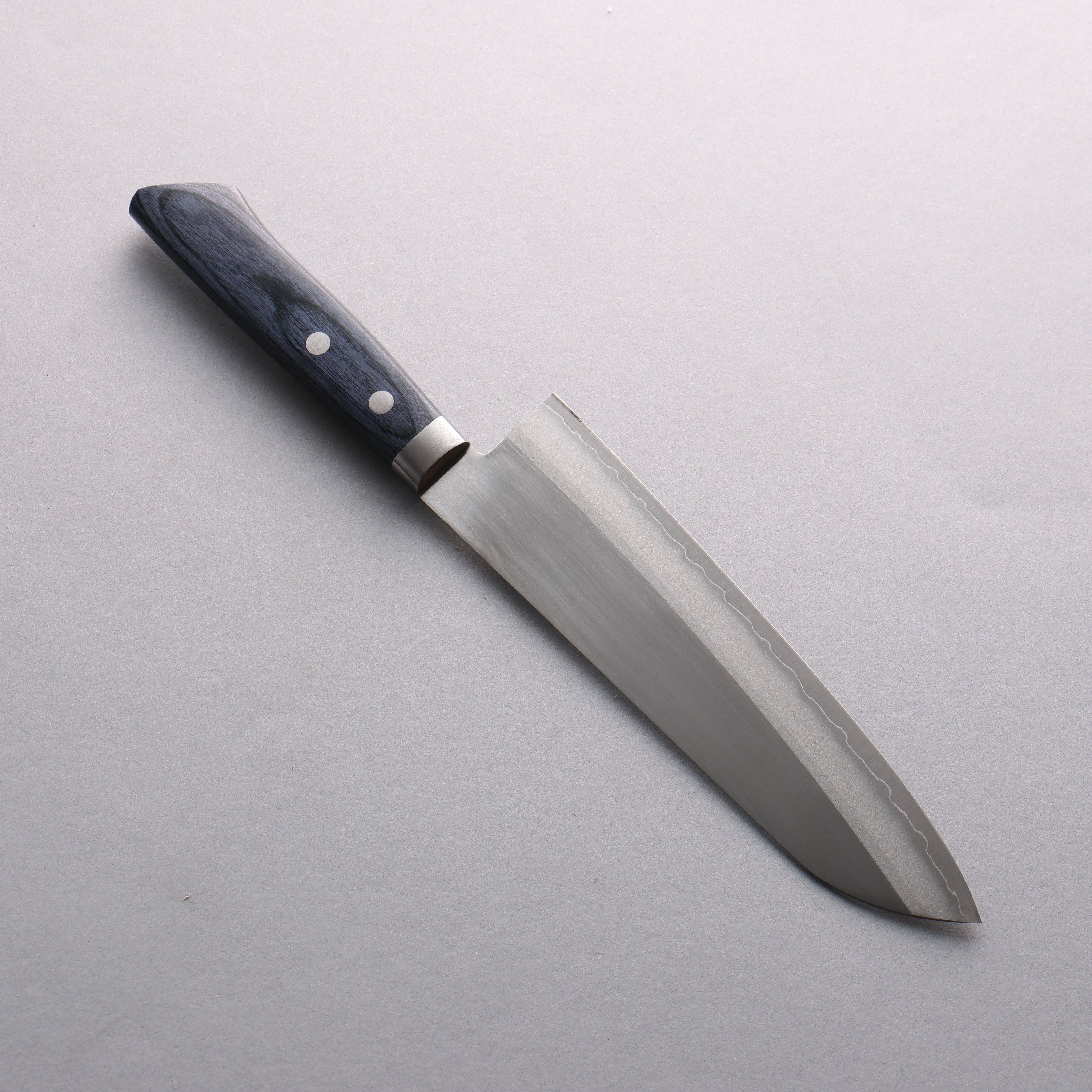 Kunihira VG1 Migaki Finished Gyuto 180mm Navy Blue Pakkawood Handle - Seisuke Knife