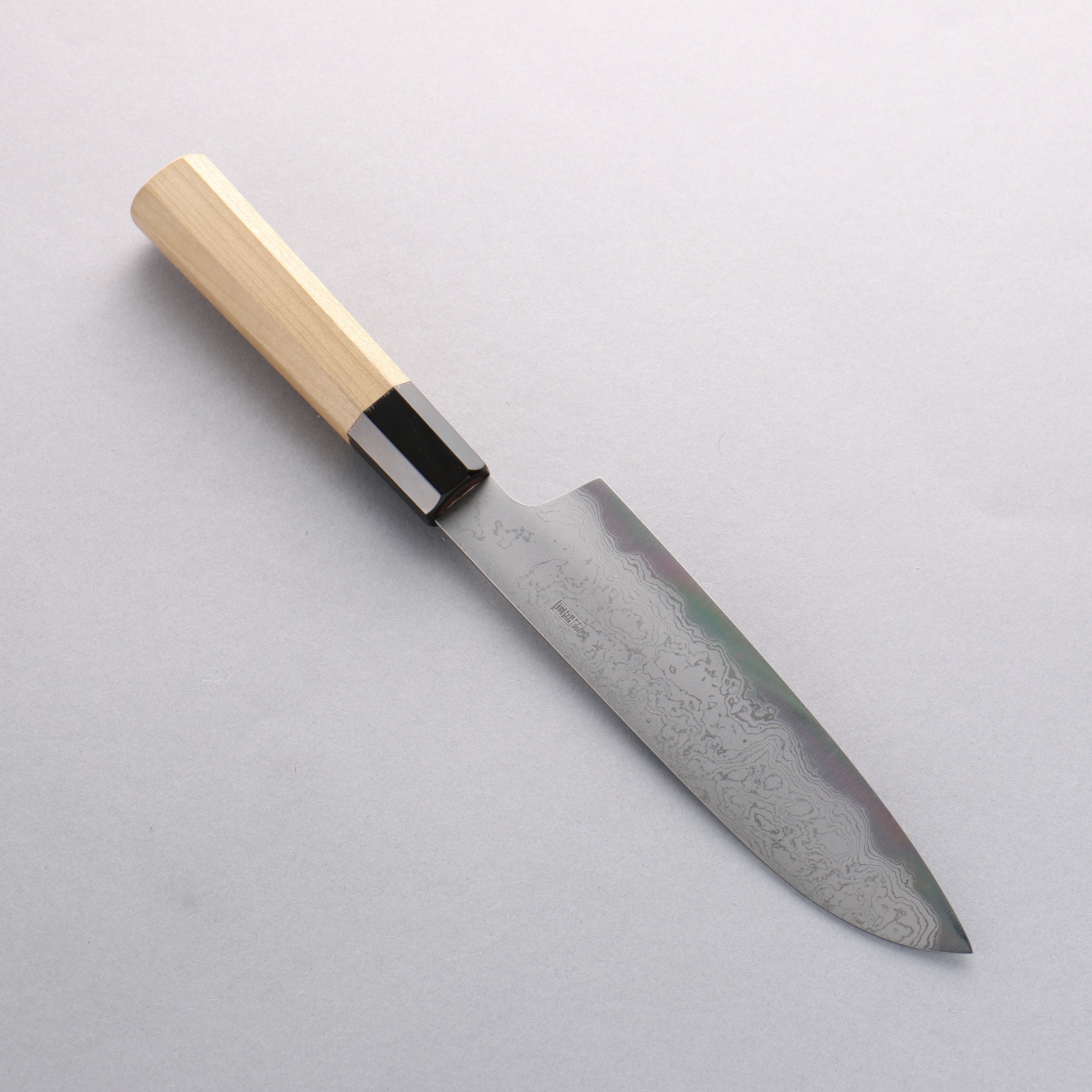 Kikuzuki Blue Steel No.1 Damascus Santoku 180mm Magnolia Handle - Seisuke Knife