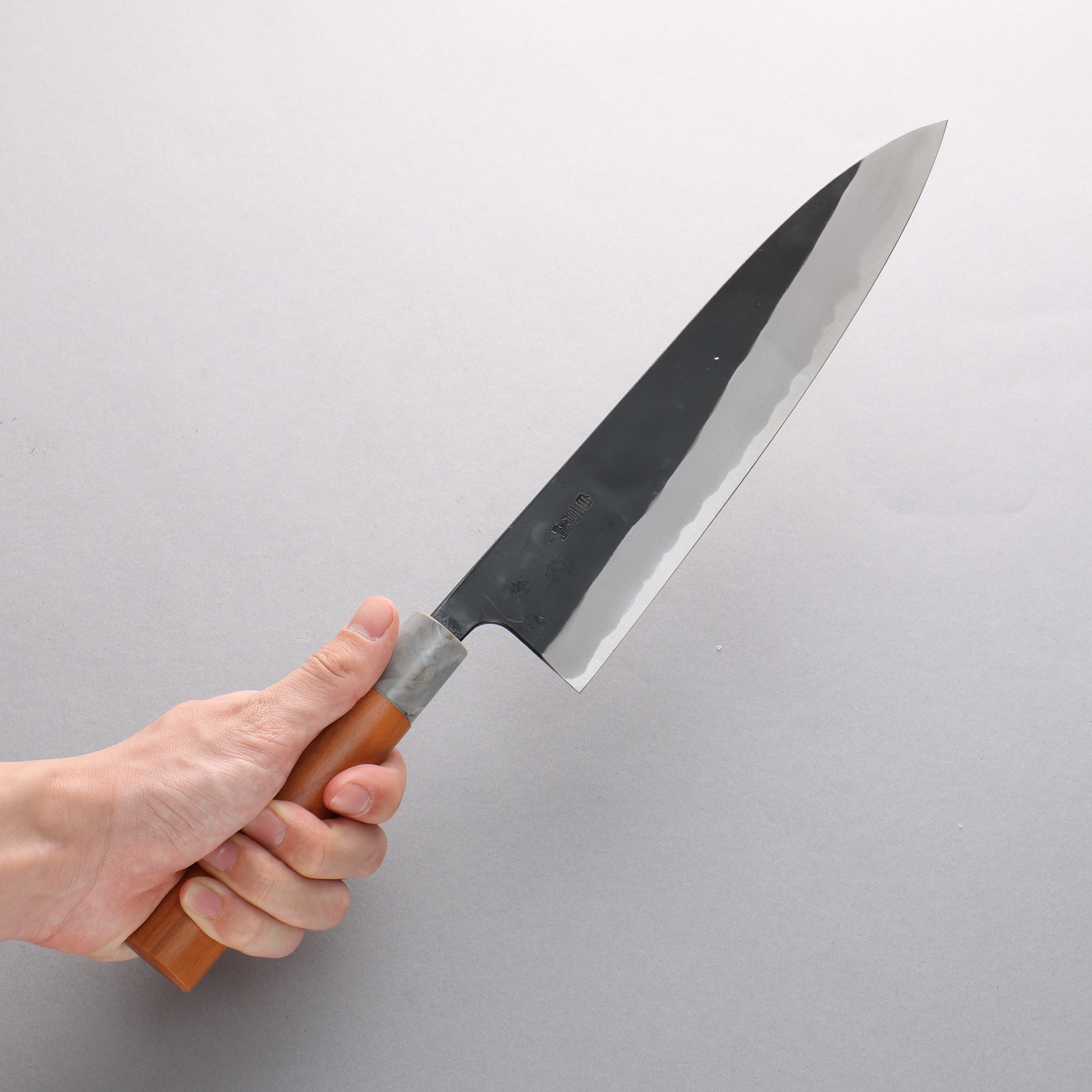 Nao Yamamoto White Steel No.2 Kurouchi Gyuto 240mm Cherry Handle - Seisuke Knife