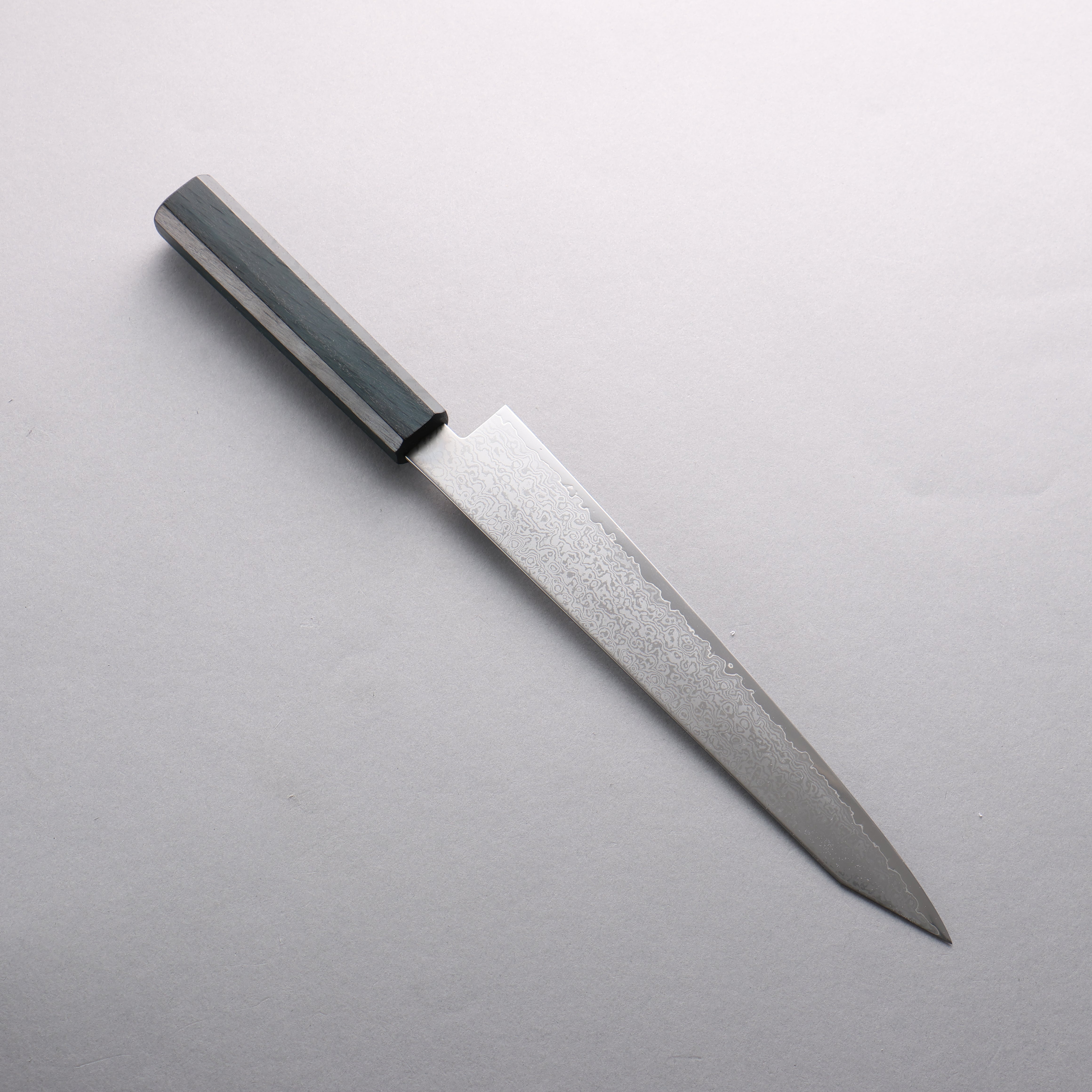Seisuke VG10 Damascus Kiritsuke Sujihiki 240mm Indigo Dyed Oak Handle - Seisuke Knife
