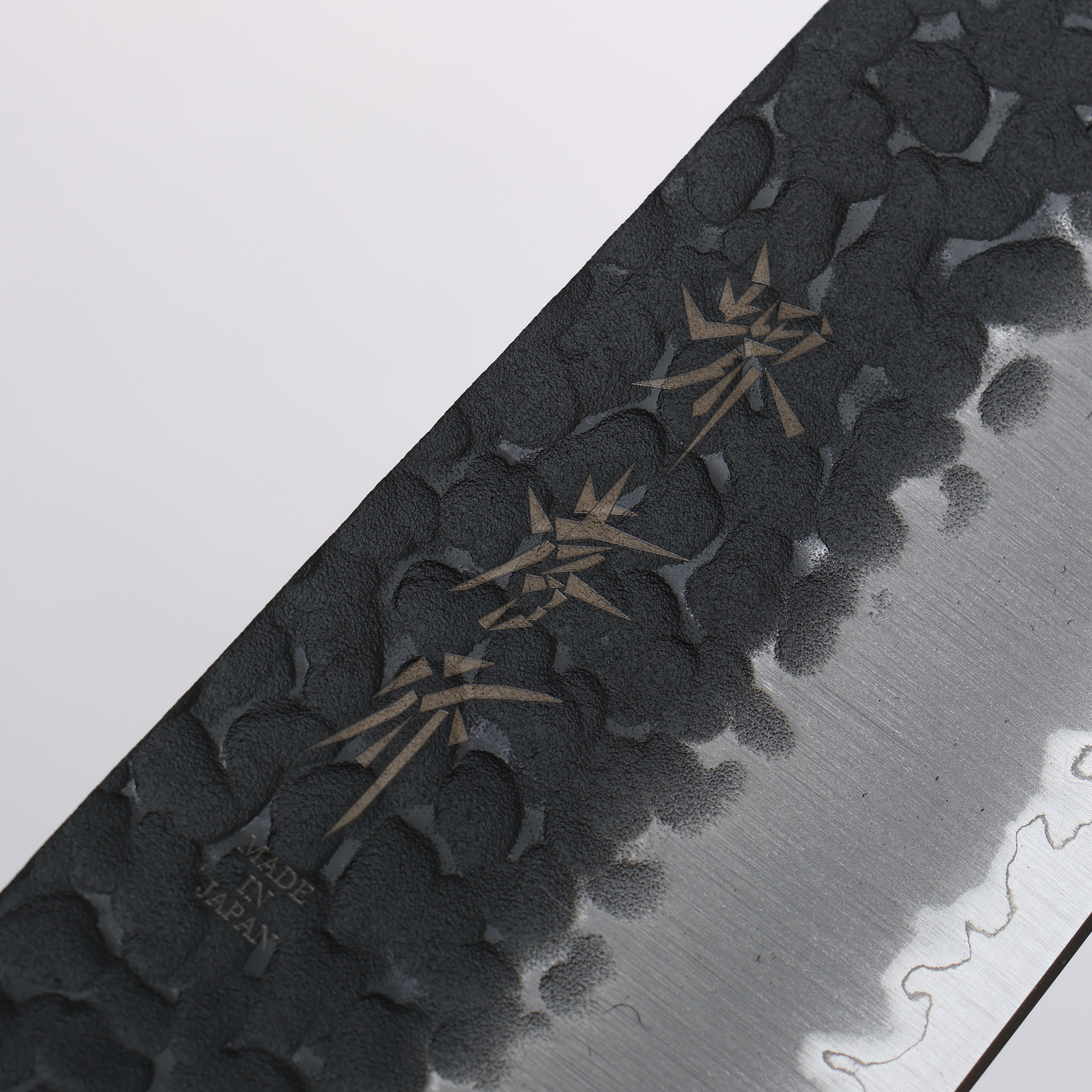 Sakai Takayuki Blue Super Hammered Black Finished Kengata Gyuto 190mm - Seisuke Knife
