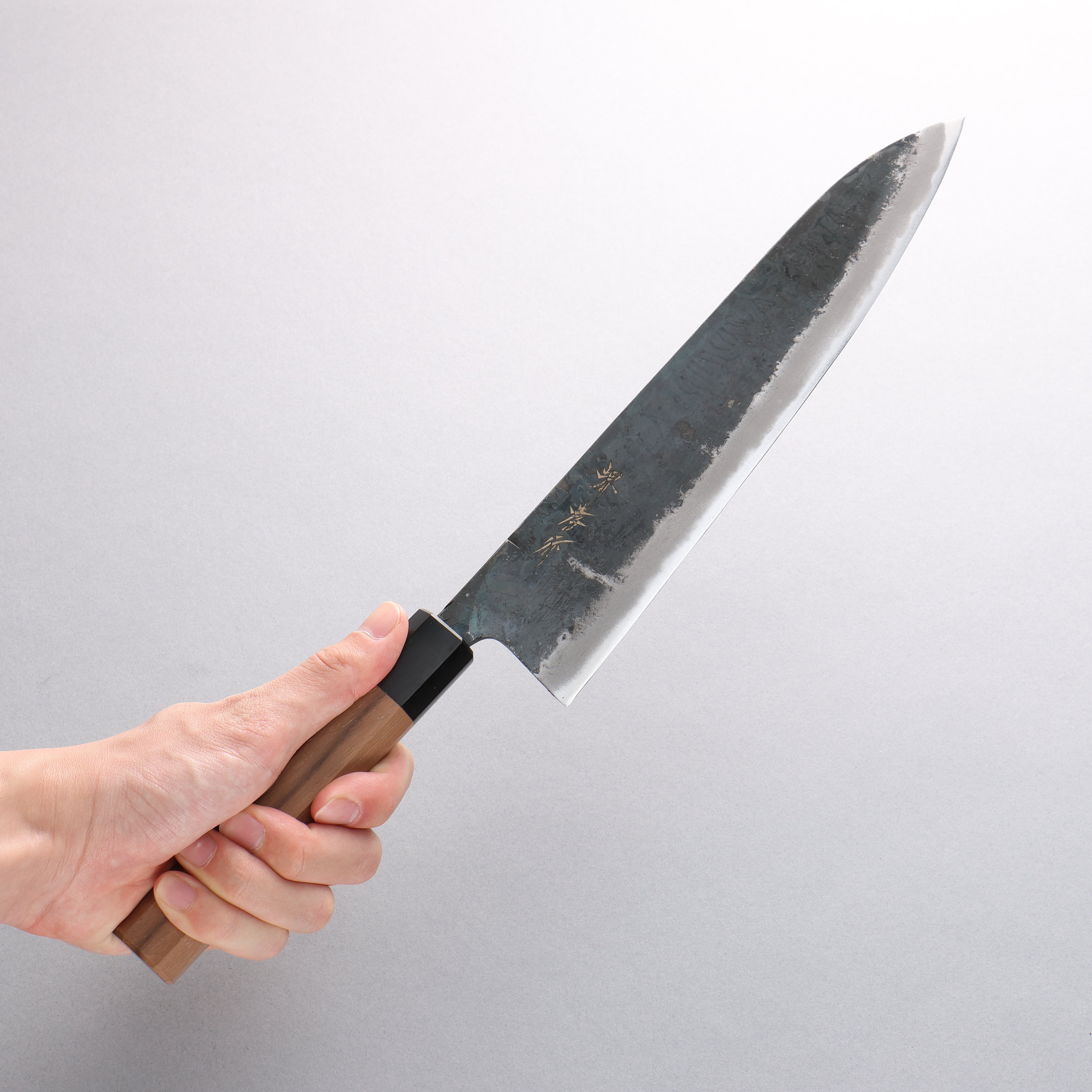 Sakai Takayuki Blue Steel No.2 Kurouchi Gyuto 240mm with Walnut Handle - Seisuke Knife