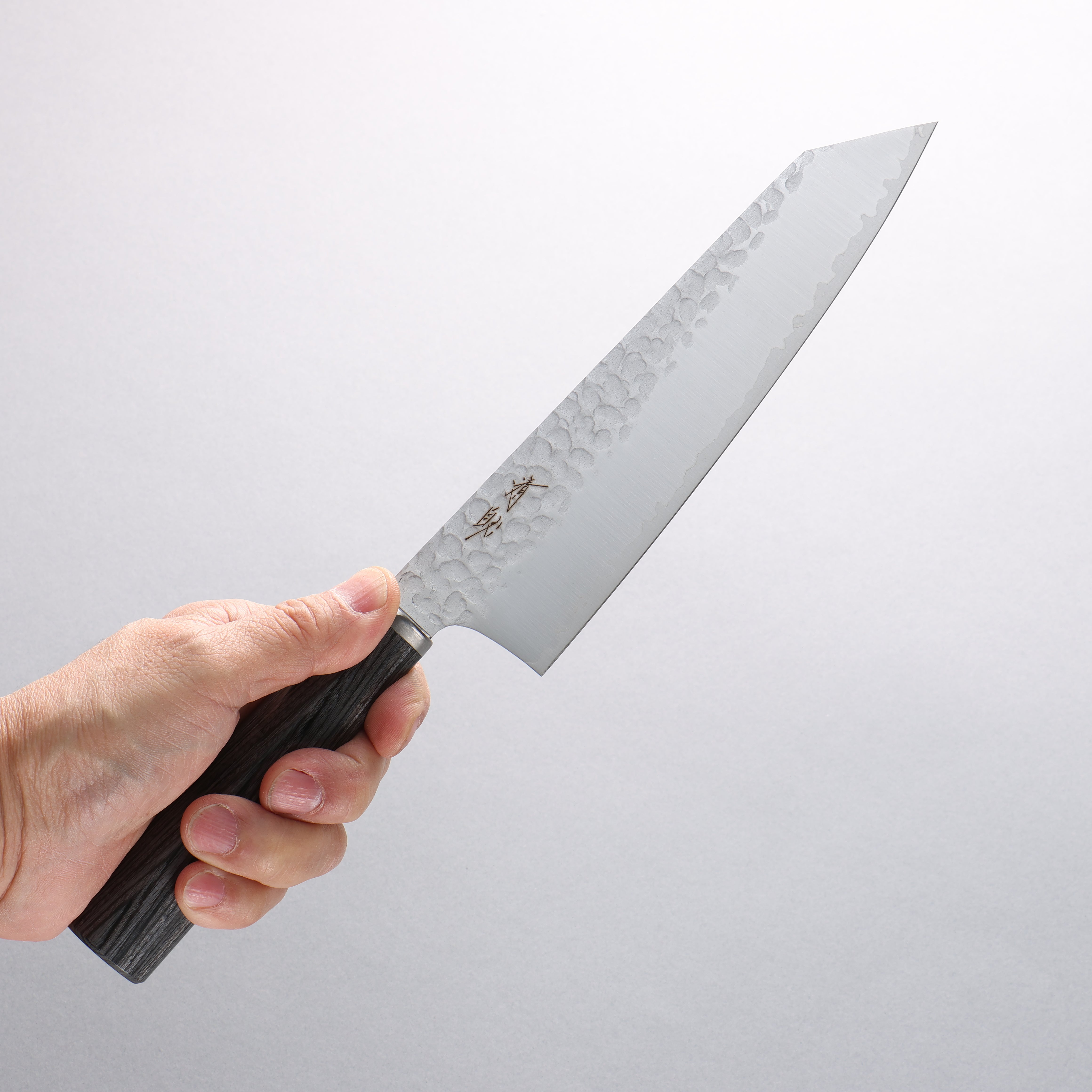 Seisuke VG10 Hammered Kiritsuke Gyuto 180mm Charcoal Gray Pakka wood Handle - Seisuke Knife