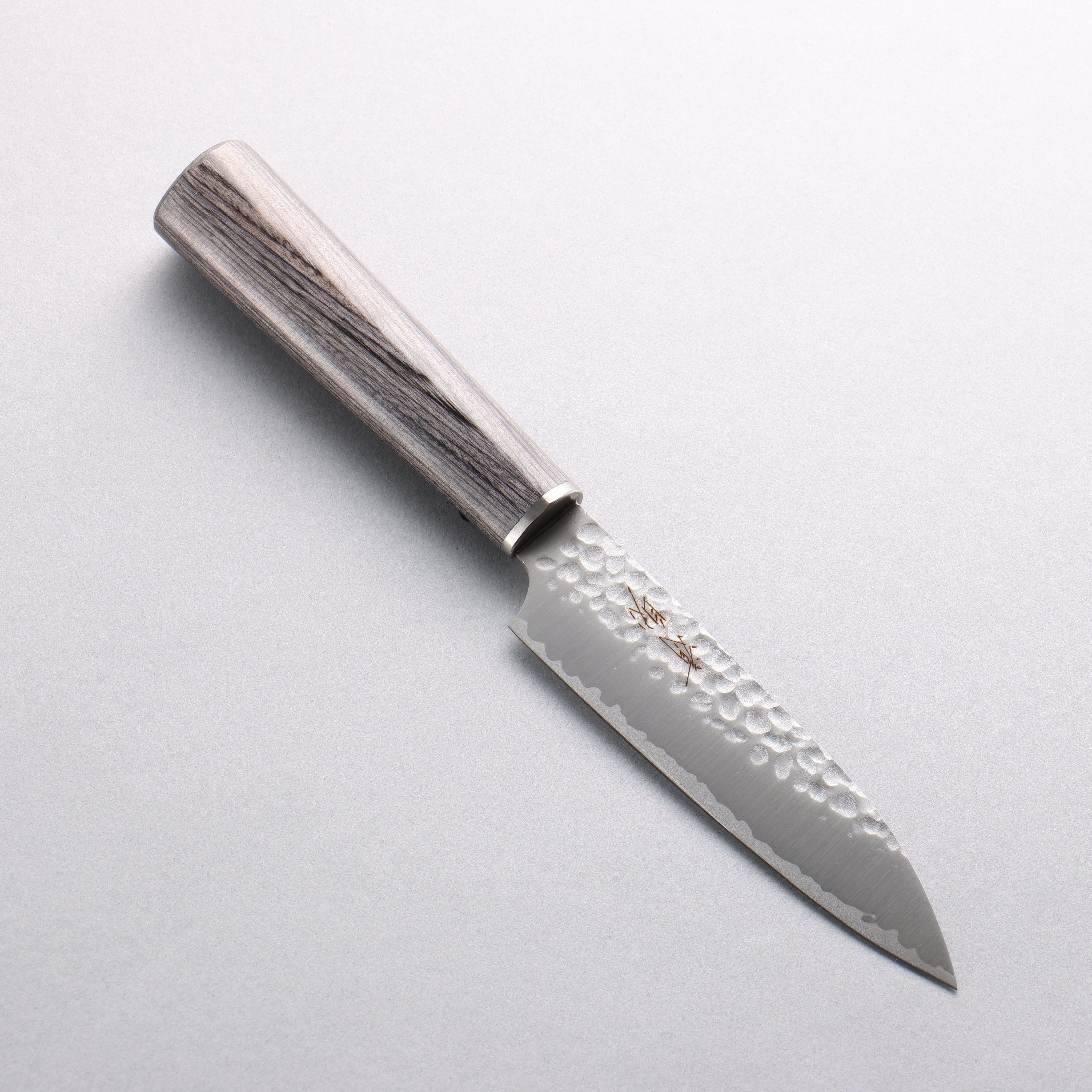 Seisuke VG10 Hammered Petty-Utility 120mm Charcoal Gray Pakkawood Handle - Seisuke Knife