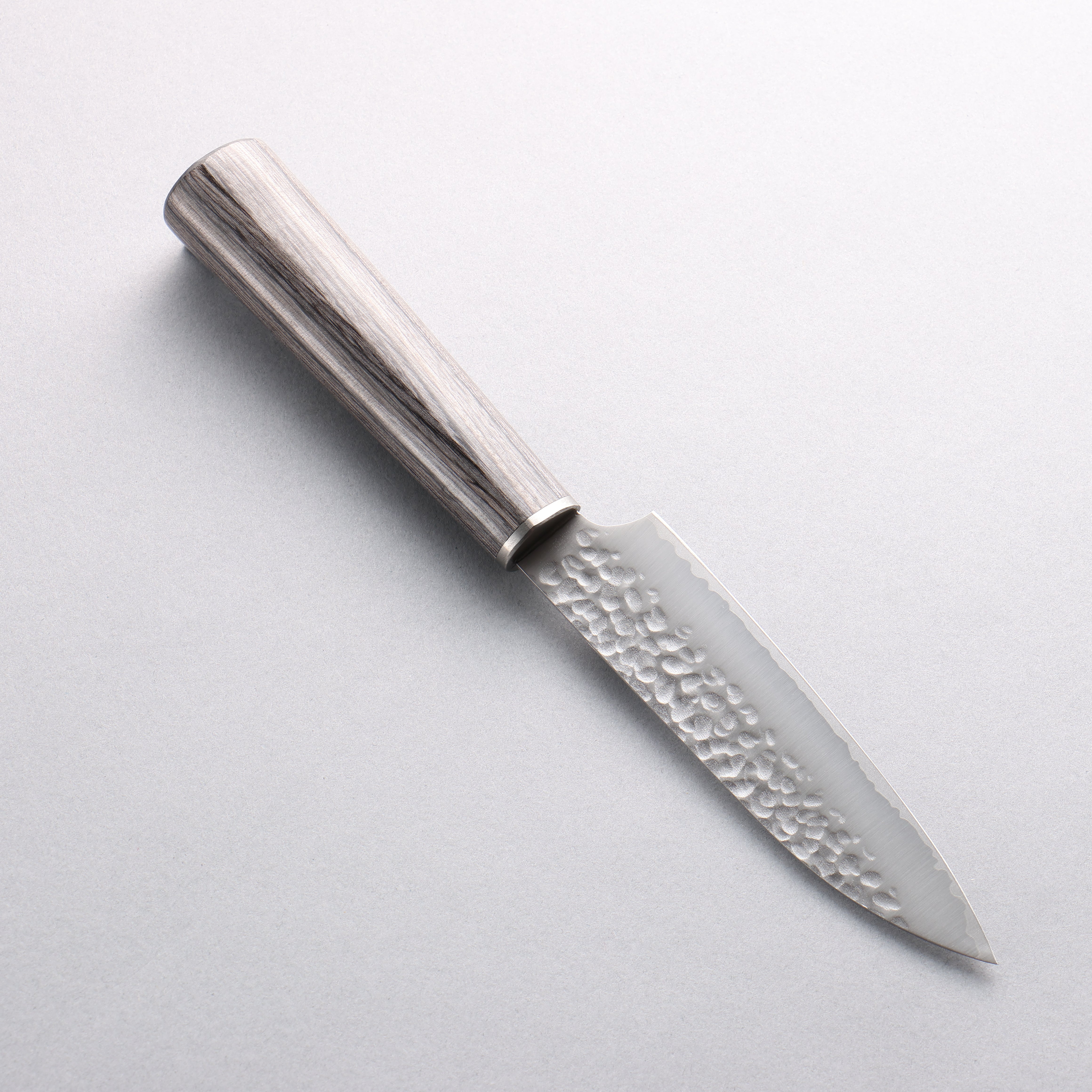 Seisuke VG10 Hammered Petty-Utility 120mm Charcoal Gray Pakkawood Handle - Seisuke Knife