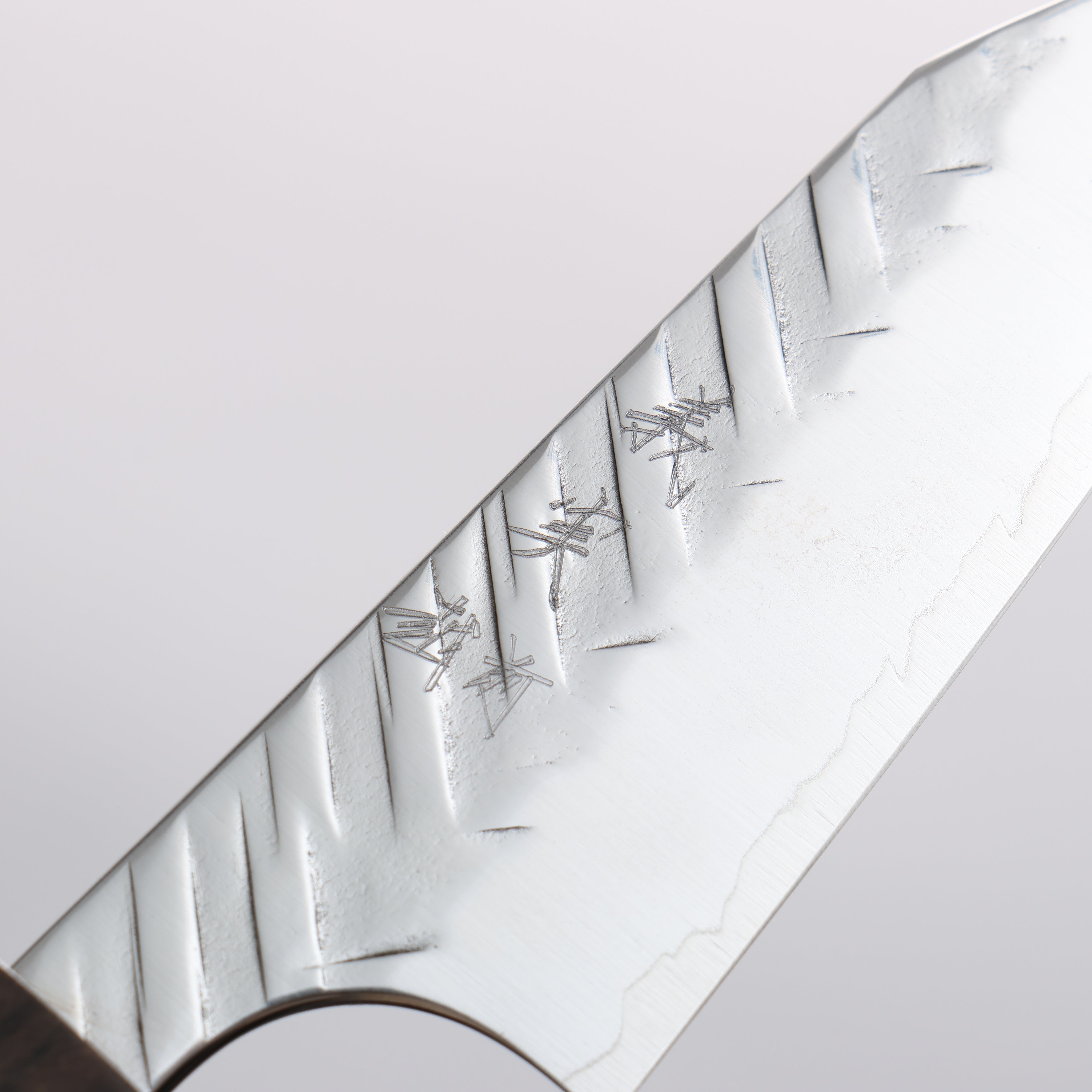 Yoshimi Kato SPG STRIX V-Hammered Kiritsuke Paring 75mm Sandalwood & White Ring Handle - Seisuke Knife
