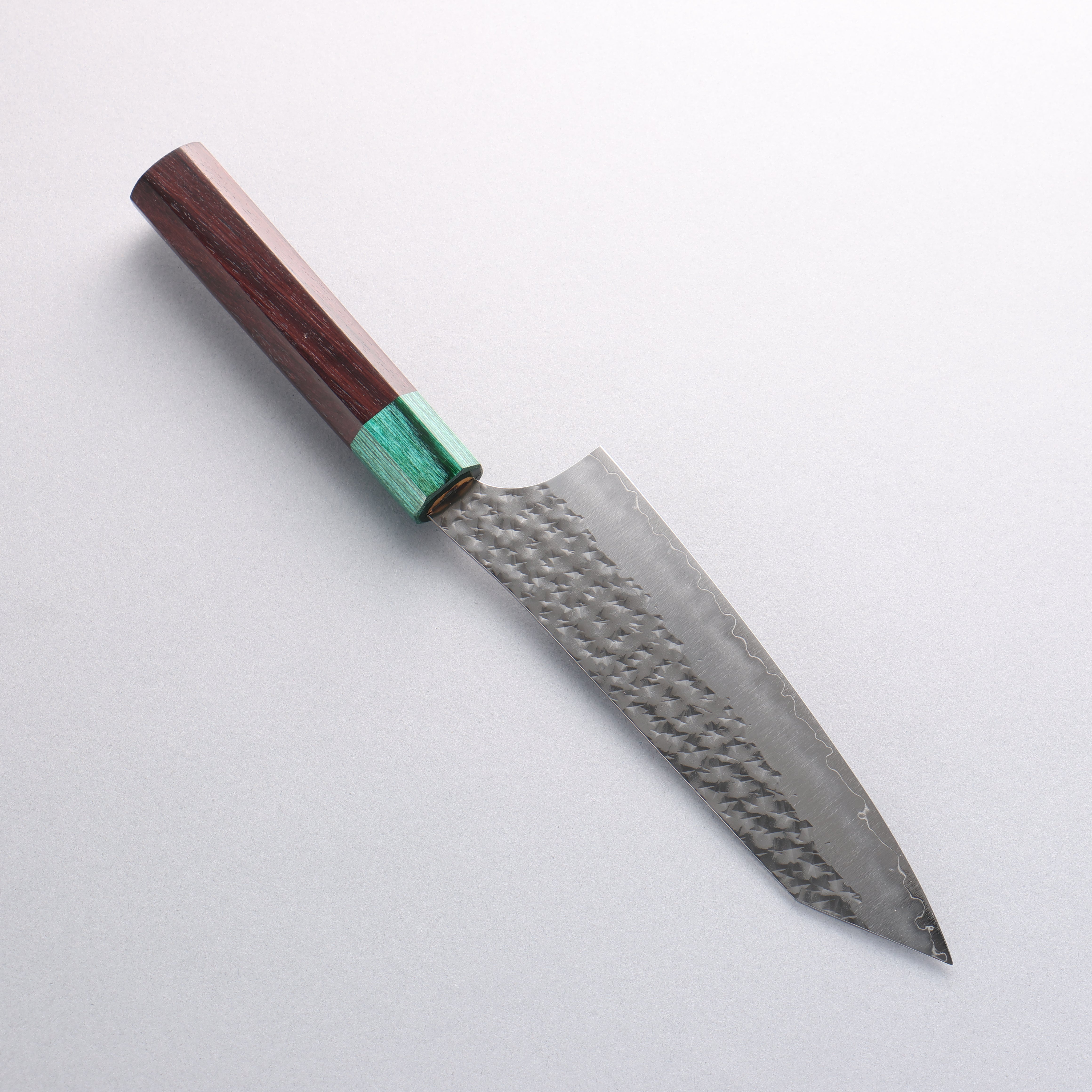 Yu Kurosaki Senko Ei SG2 Hammered Bunka 170mm Rosewood (ferrule: Green Pakka wood) Handle - Seisuke Knife