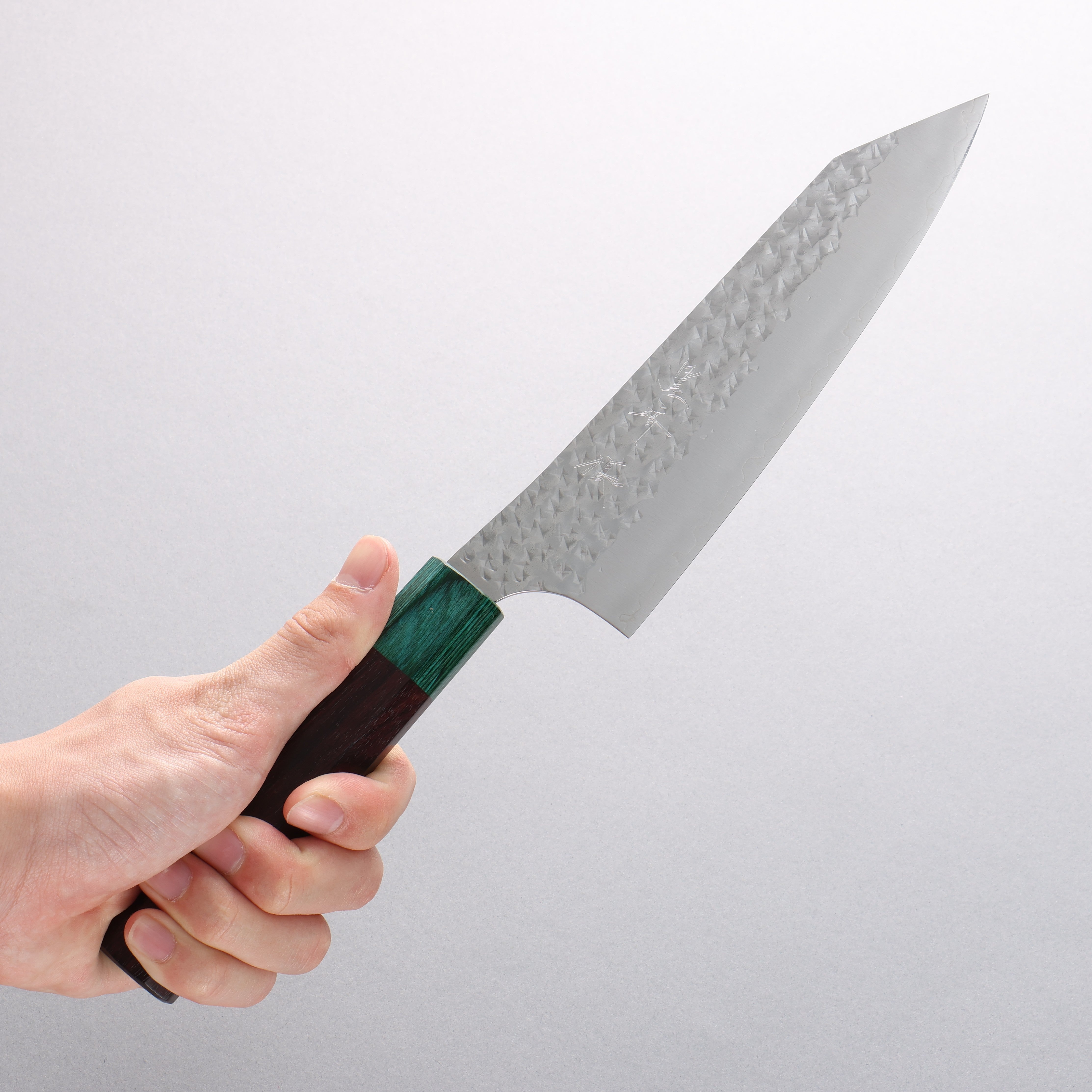 Yu Kurosaki Senko Ei SG2 Hammered Bunka 170mm Rosewood (ferrule: Green Pakka wood) Handle - Seisuke Knife