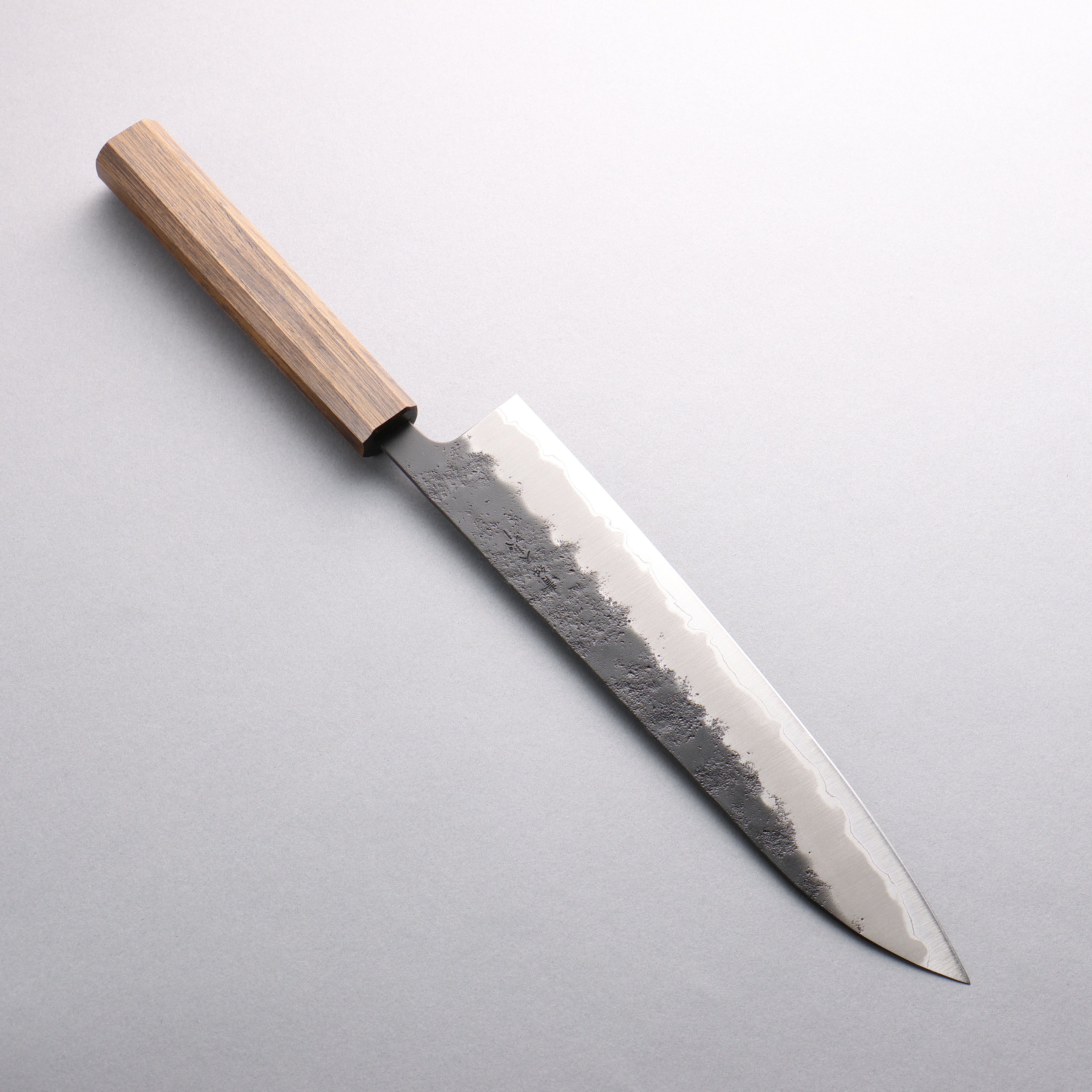 Oul Blue Super Black Nashiji Gyuto 240mm Oak Handle - Seisuke Knife