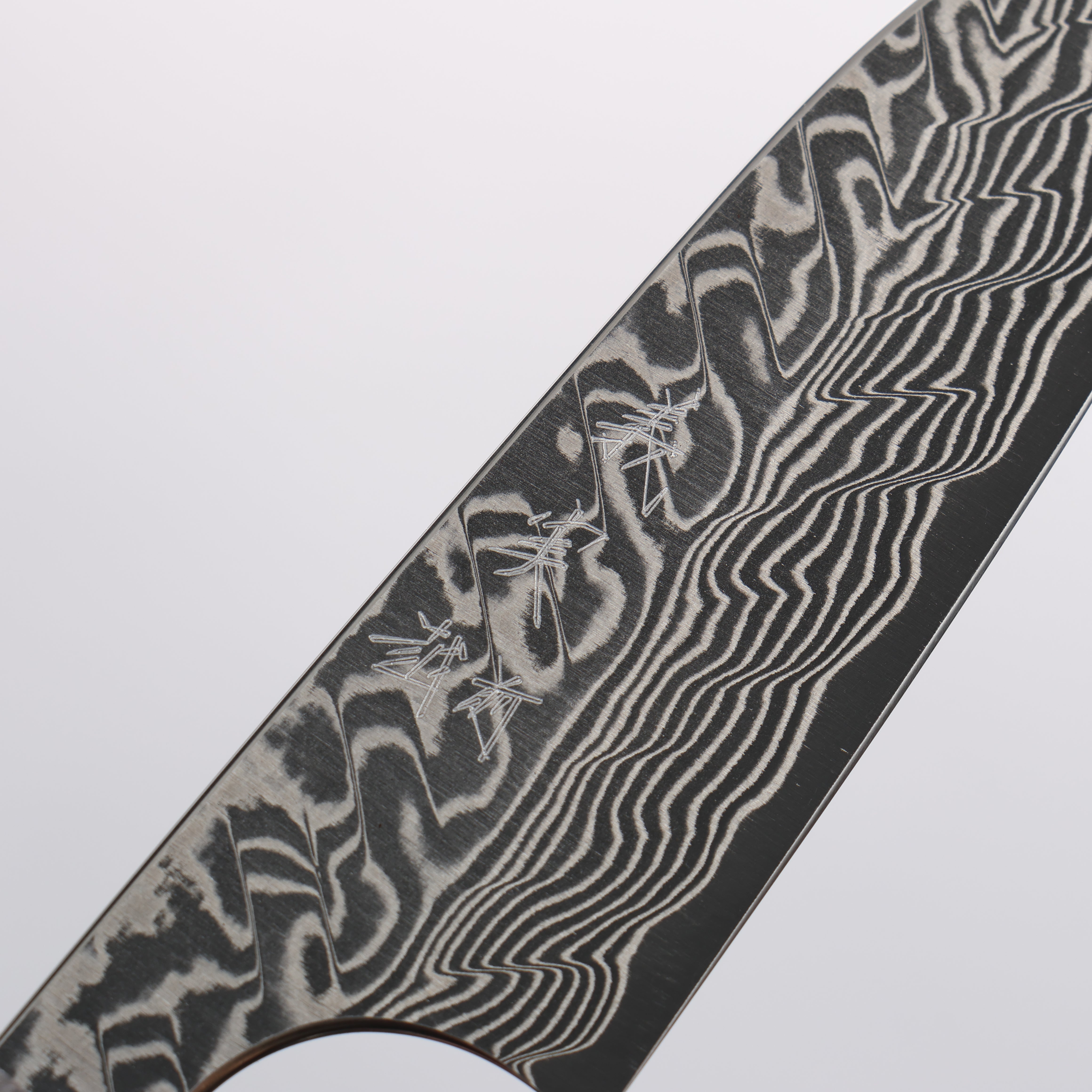 Yoshimi Kato SG2 Black Damascus Petty-Utility 80mm Rosewood (Ferrule: Ebony) Handle - Seisuke Knife