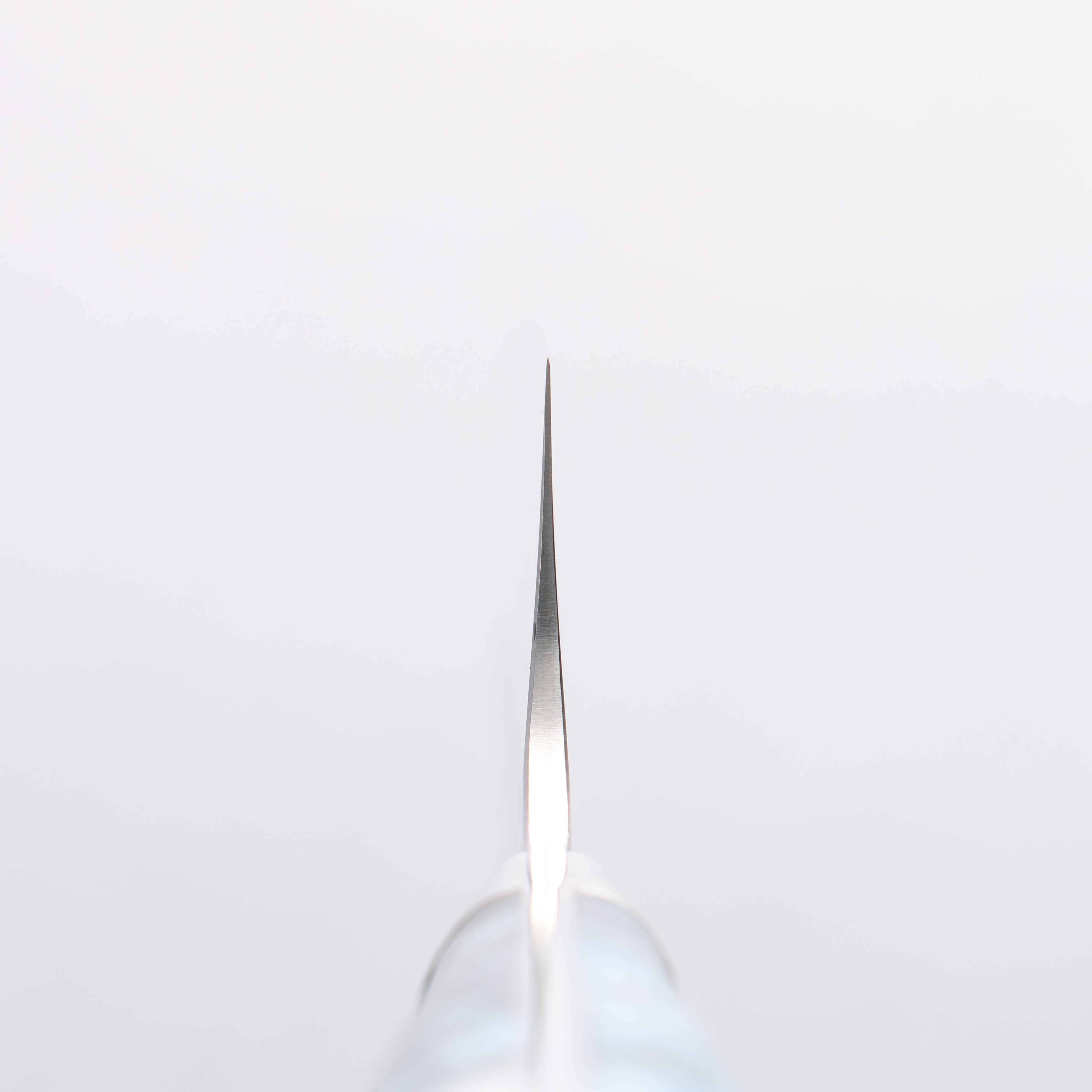 Takeshi Saji SPG STRIX Hammered Migaki Finished Gyuto 210mm White Blue Black Acrylic Handle - Seisuke Knife
