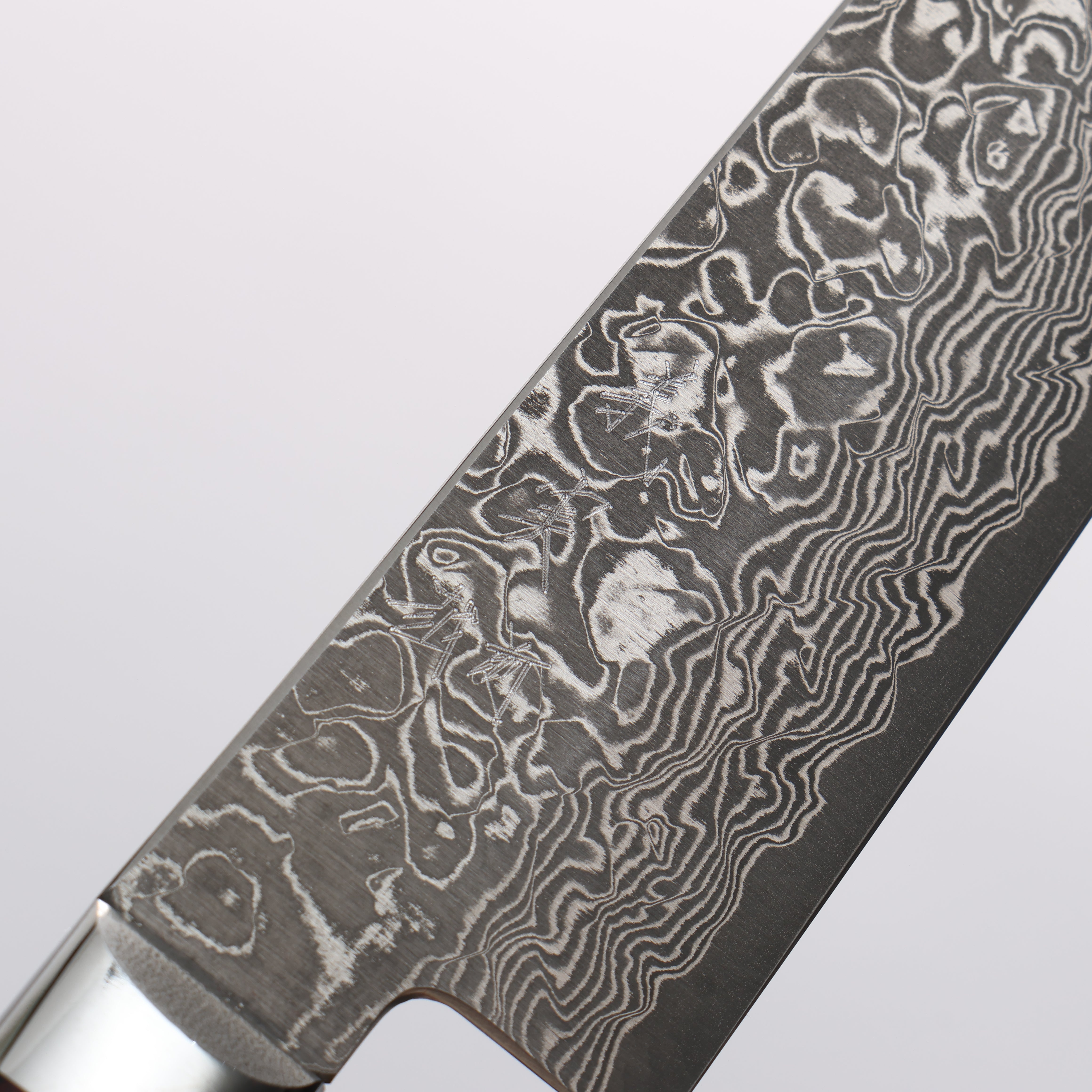 Yoshimi Kato VG10 Damascus Petty-Utility 120mm Red Pakka wood Handle - Seisuke Knife