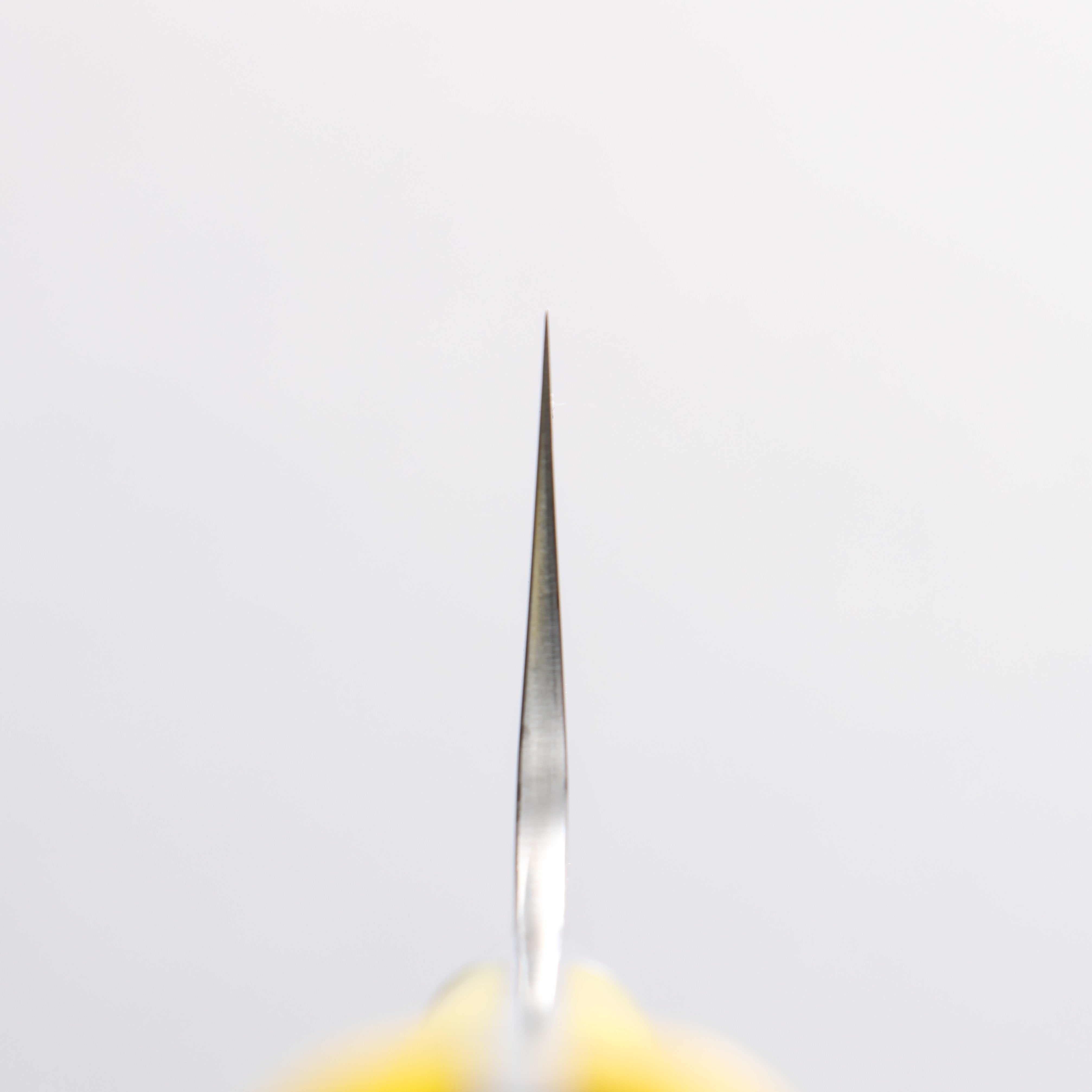 Takeshi Saji SPG STRIX Hammered Migaki Finished Santoku 180mm Purple and Yellow Marble Acrylic Handle - Seisuke Knife