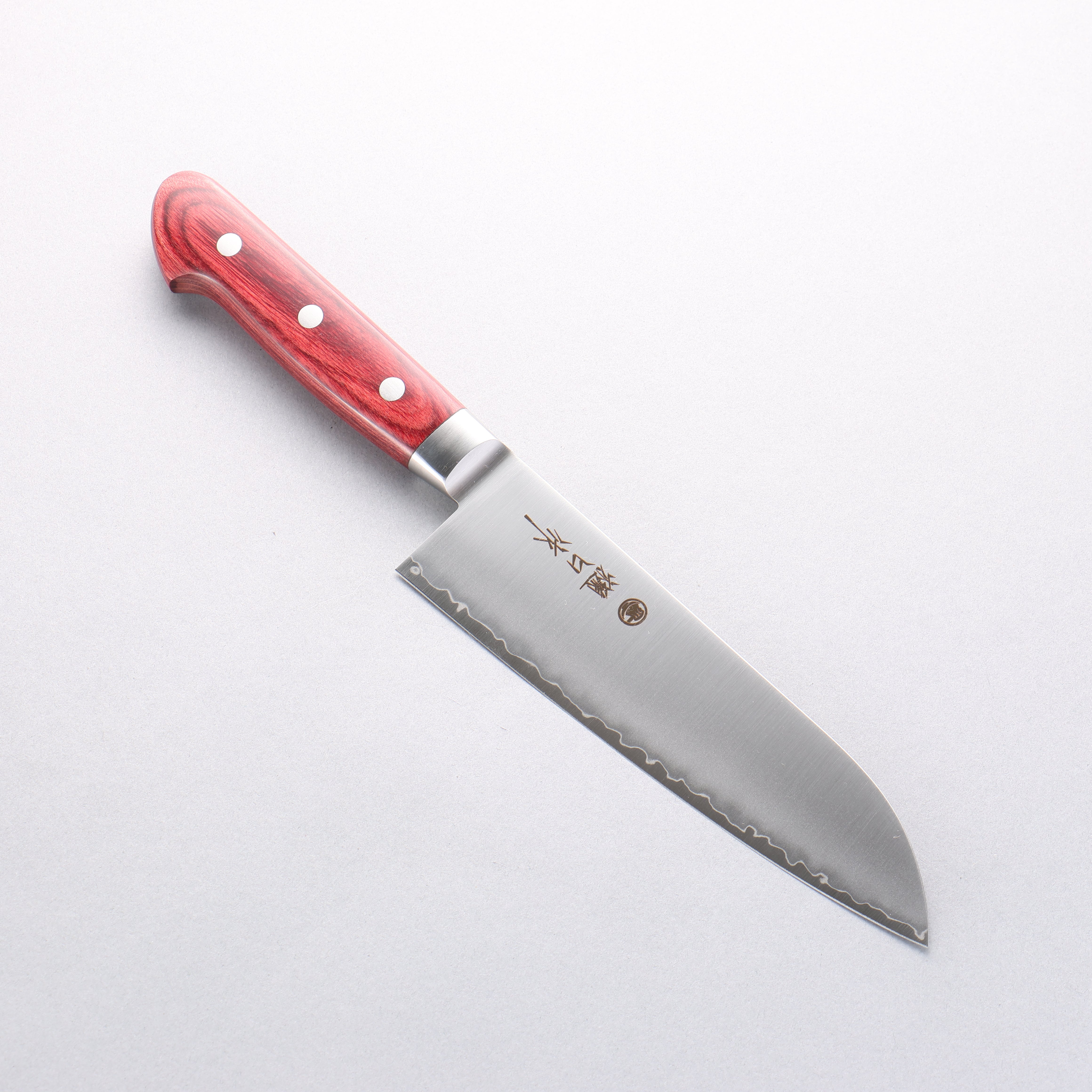 Higuchi SG2 Santoku 180mm Red Pakkawood Handle - Seisuke Knife