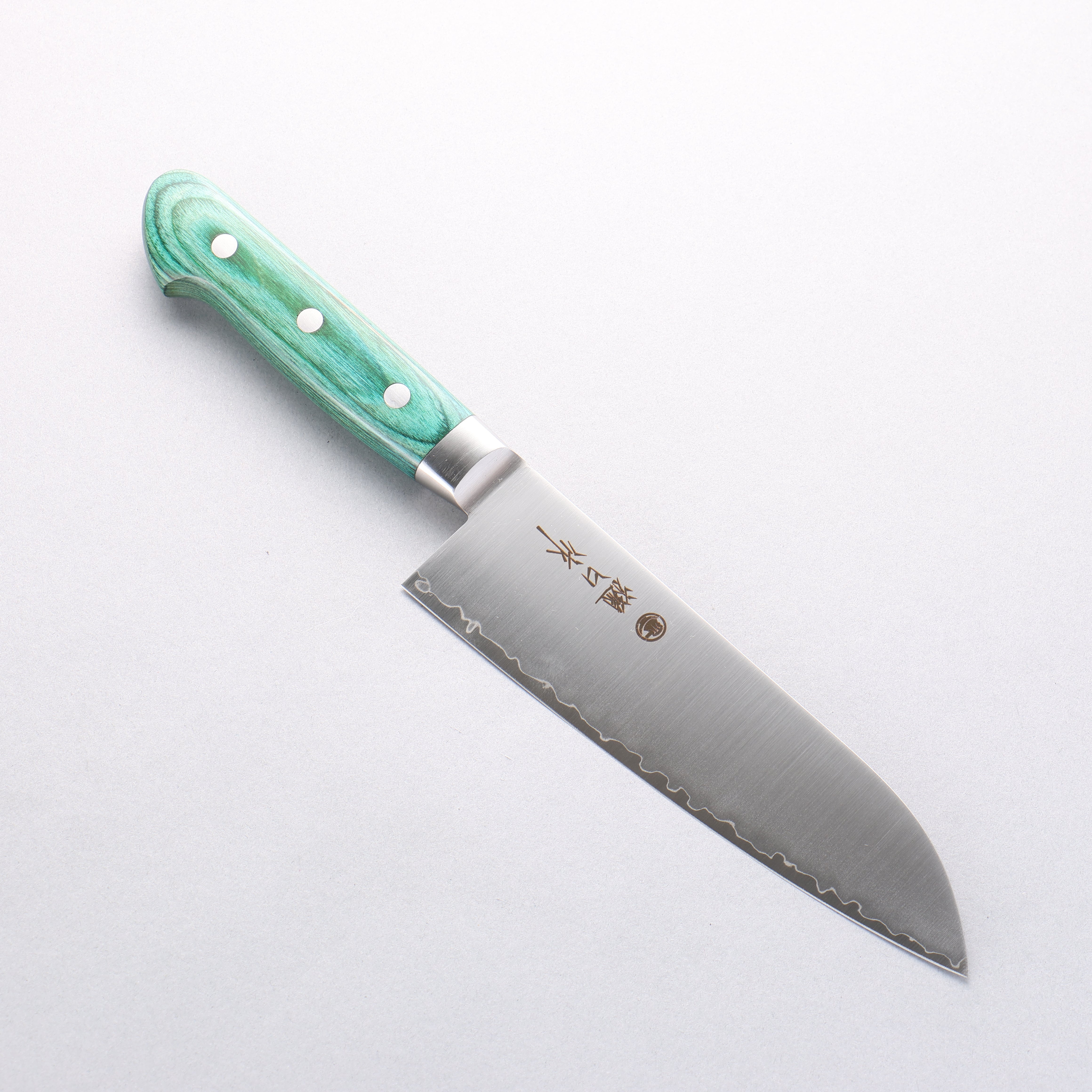 Higuchi SG2 Santoku 180mm Green Pakkawood Handle - Seisuke Knife