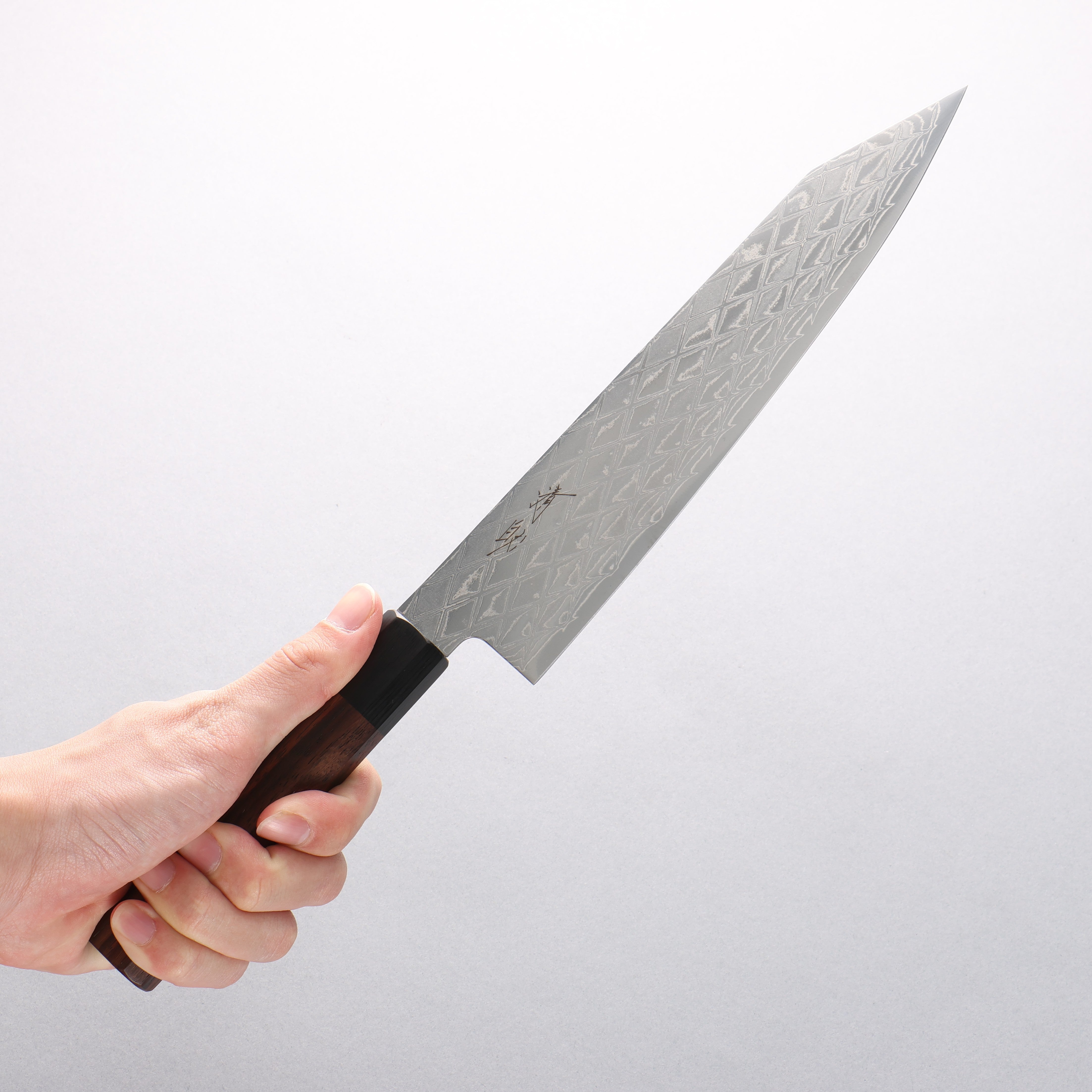 Seisuke AUS10 Mirror Crossed Kiritsuke Gyuto 210mm Shitan & Black Pakkawood Handle - Seisuke Knife