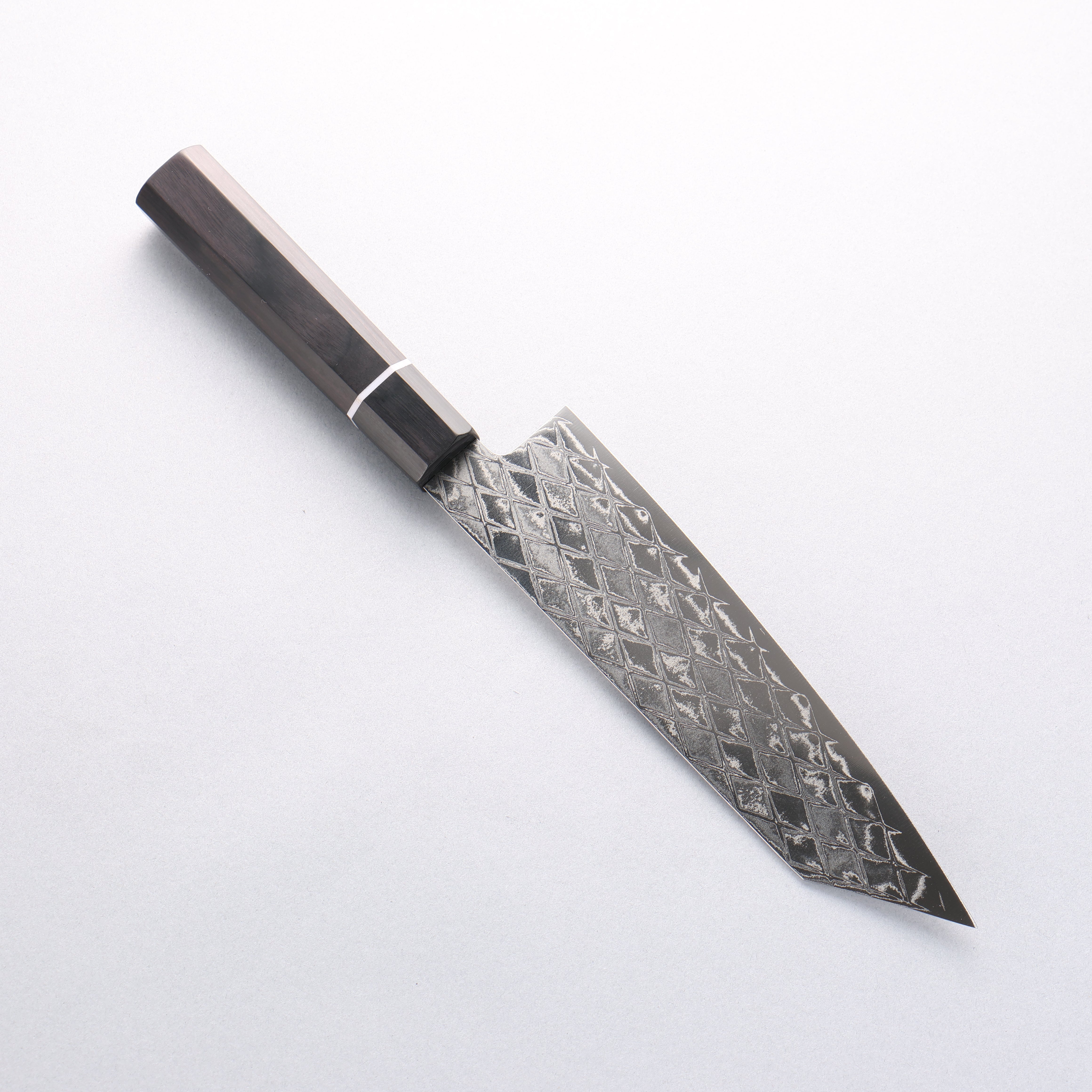 Seisuke AUS10 Mirror Crossed Kiritsuke Santoku 180mm Black Pakkawood Handle - Seisuke Knife