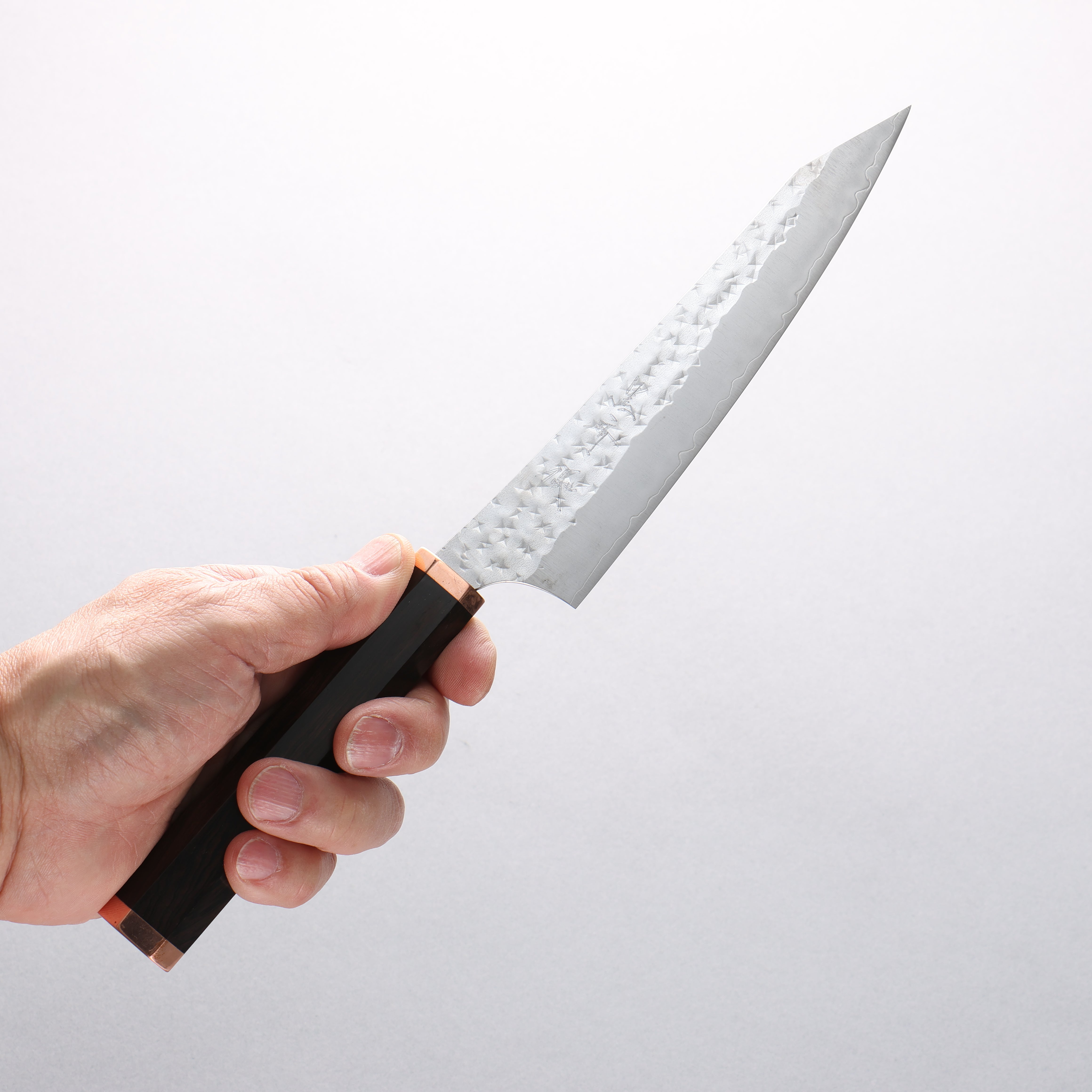 Yu Kurosaki Senko Ei SG2 Hammered Petty-Utility 150mm Copper & Ebony Handle - Seisuke Knife