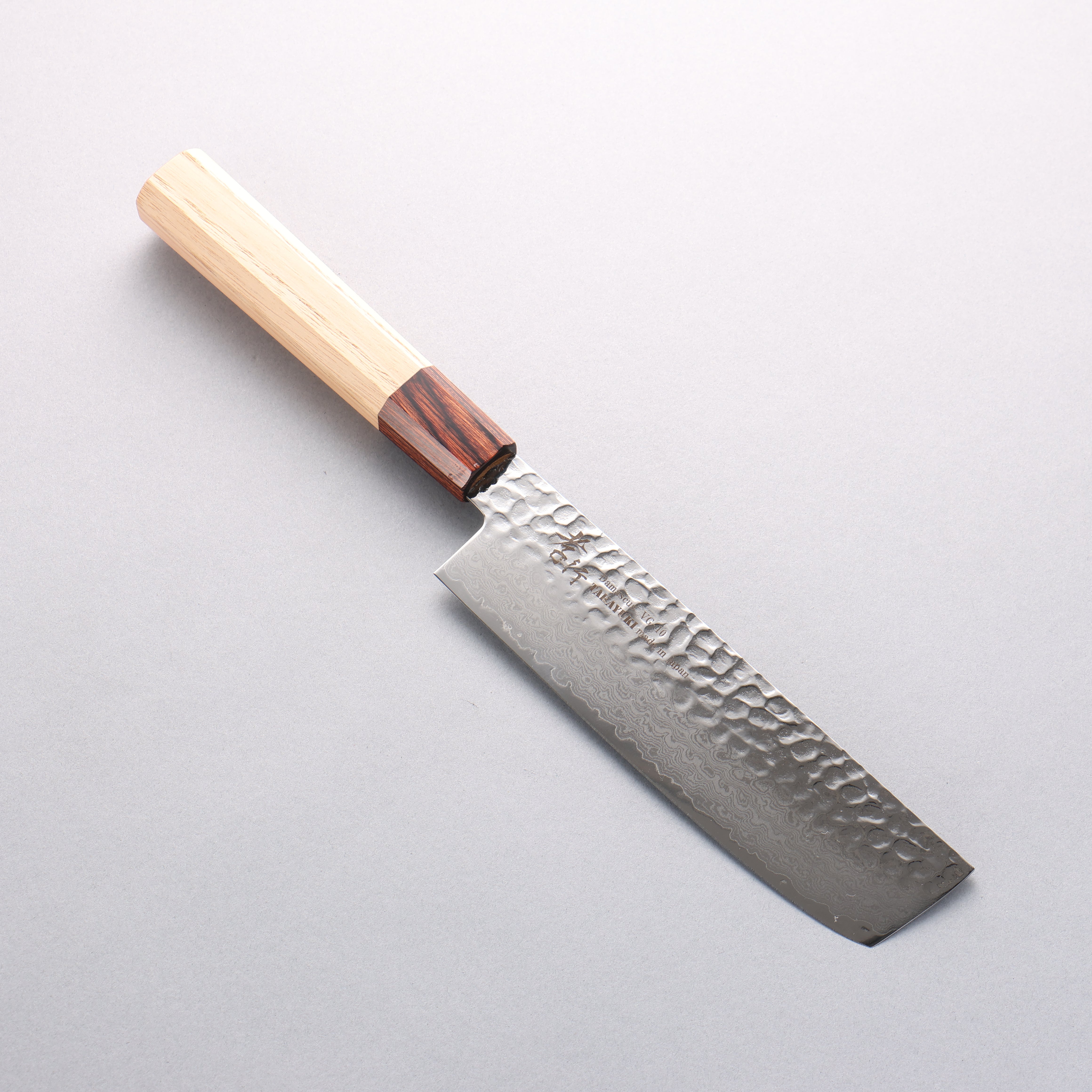 Sakai Takayuki VG10 33 Layer Damascus Nakiri 170mm Keyaki Elm Handle - Seisuke Knife