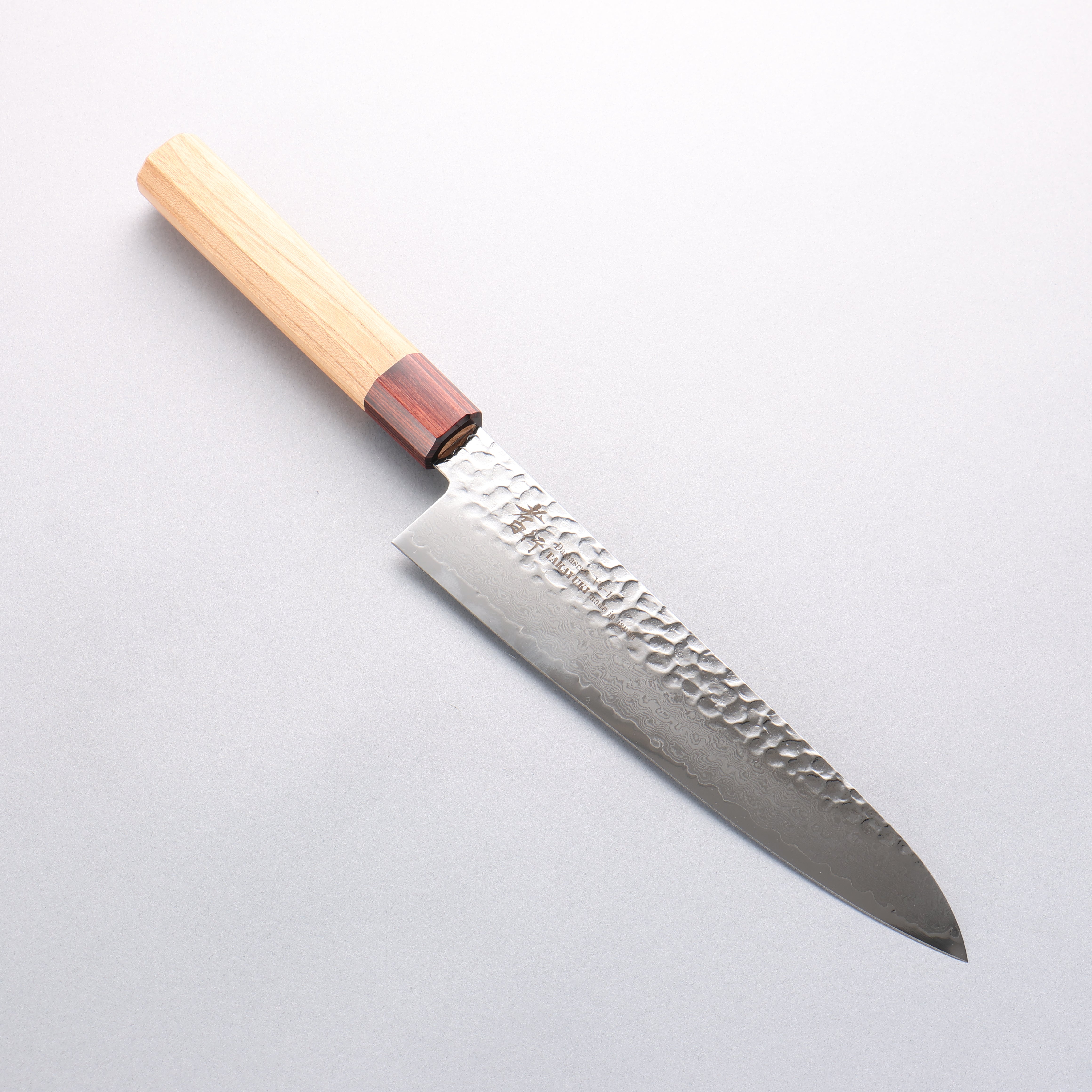 Sakai Takayuki VG10 33 Layer Damascus Gyuto Knife 210mm Keyaki Elm Handle - Seisuke Knife