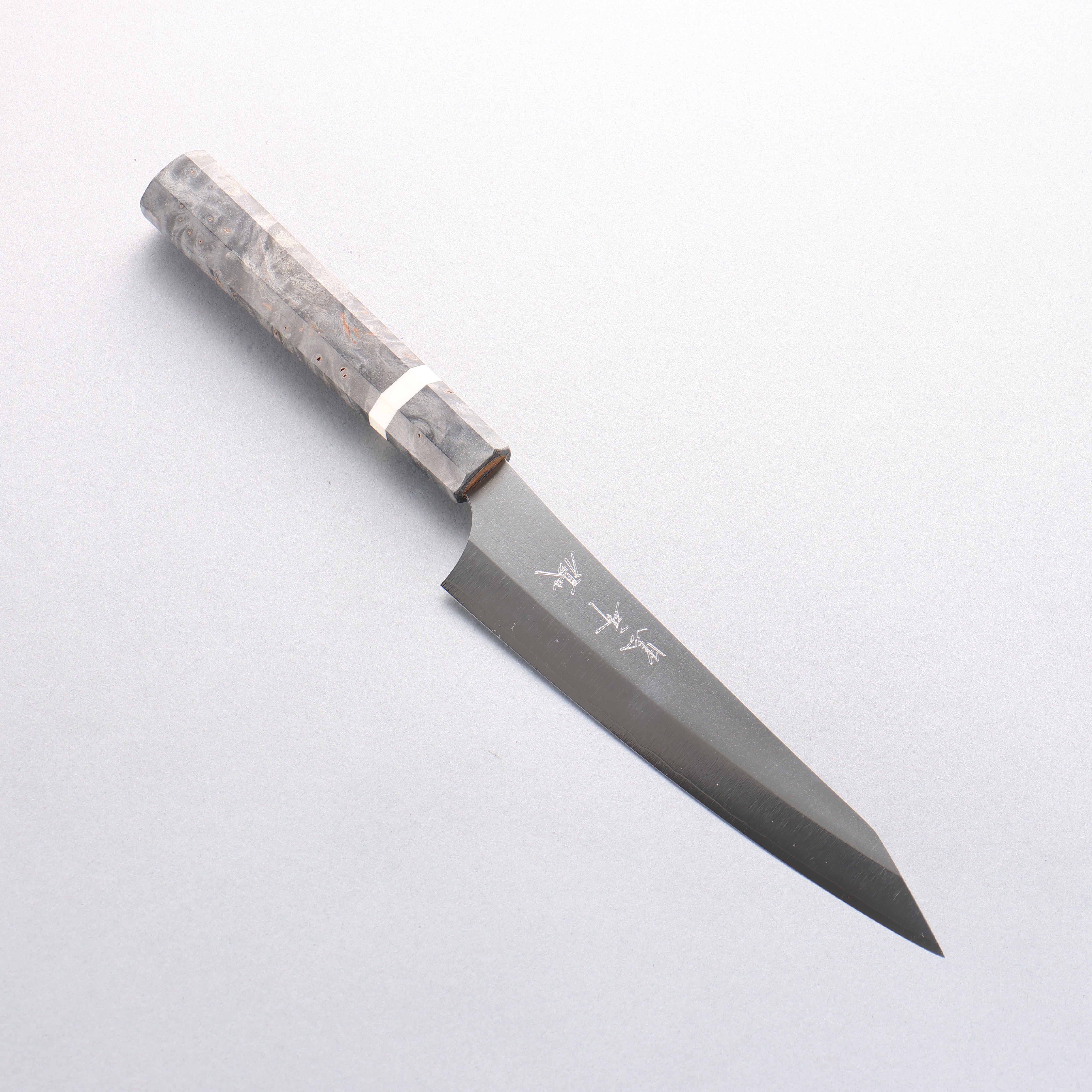 Yu Kurosaki New Gekko VG-XEOS Petty-Utility 150mm Stabilized Burl & White Ring Handle - Seisuke Knife