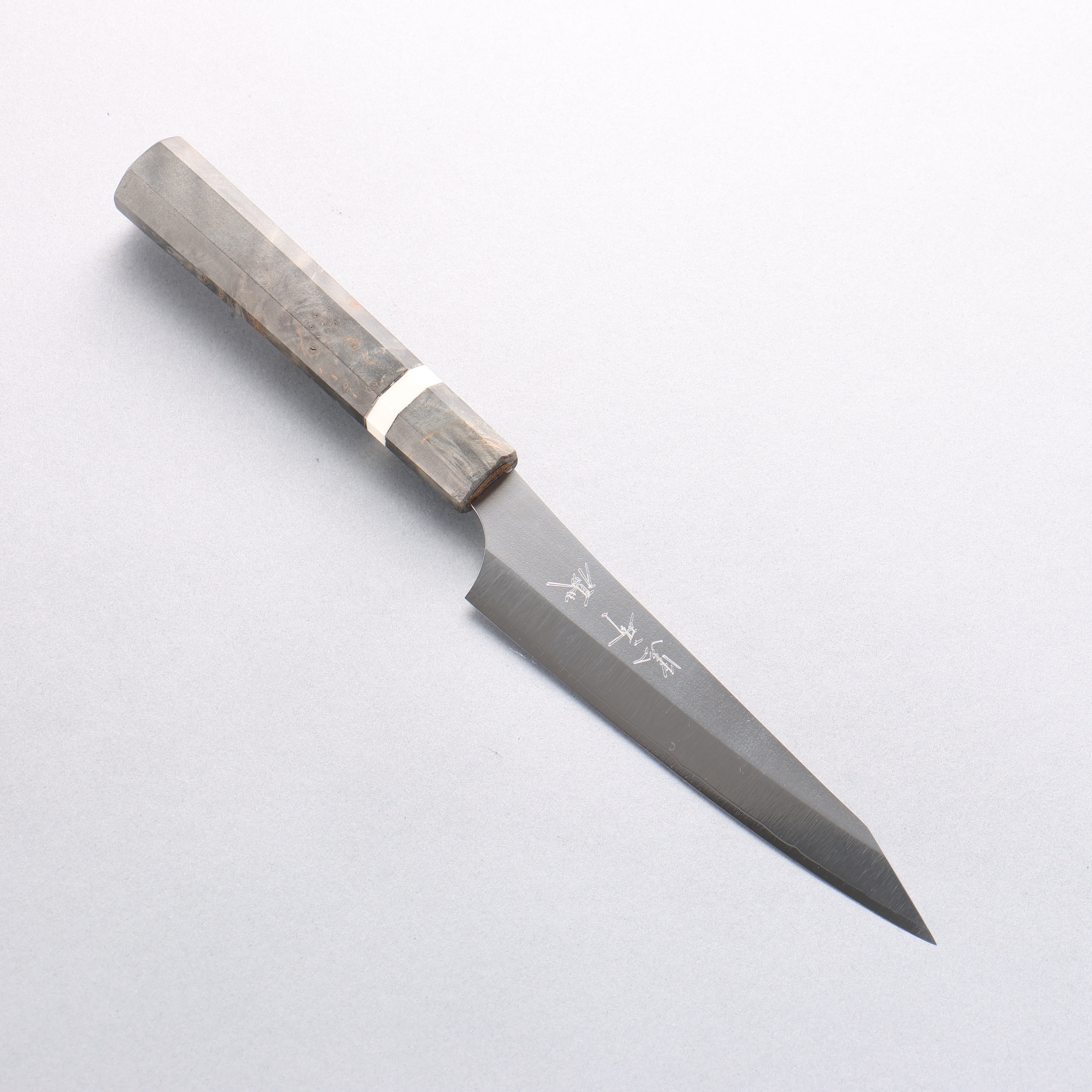 Yu Kurosaki New Gekko VG-XEOS Petty-Utility 130mm Stabilized Burl & White Ring Handle - Seisuke Knife