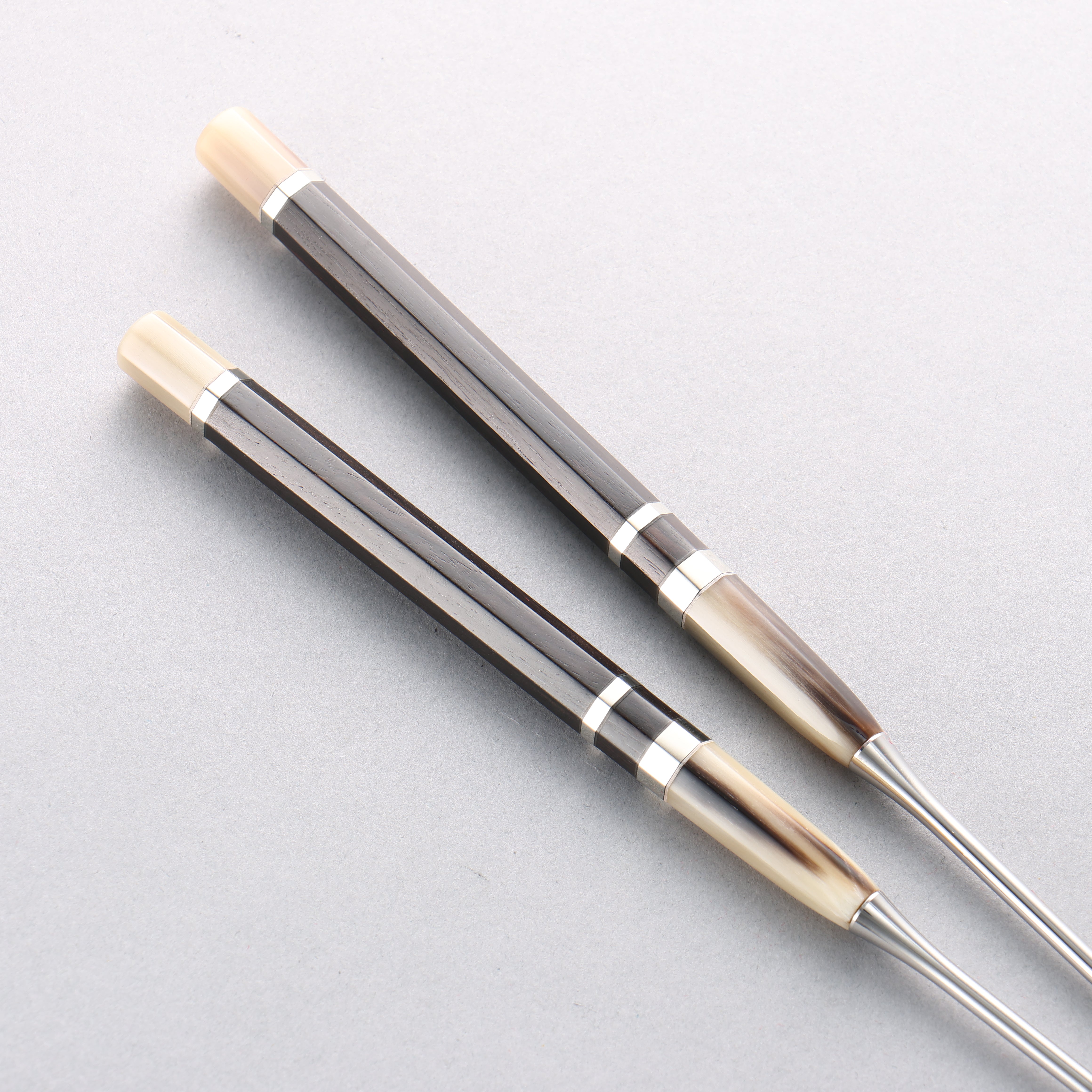 Stainless Steel Moribashi Ebony & Marbled Horn Handle 180mm - Seisuke Knife