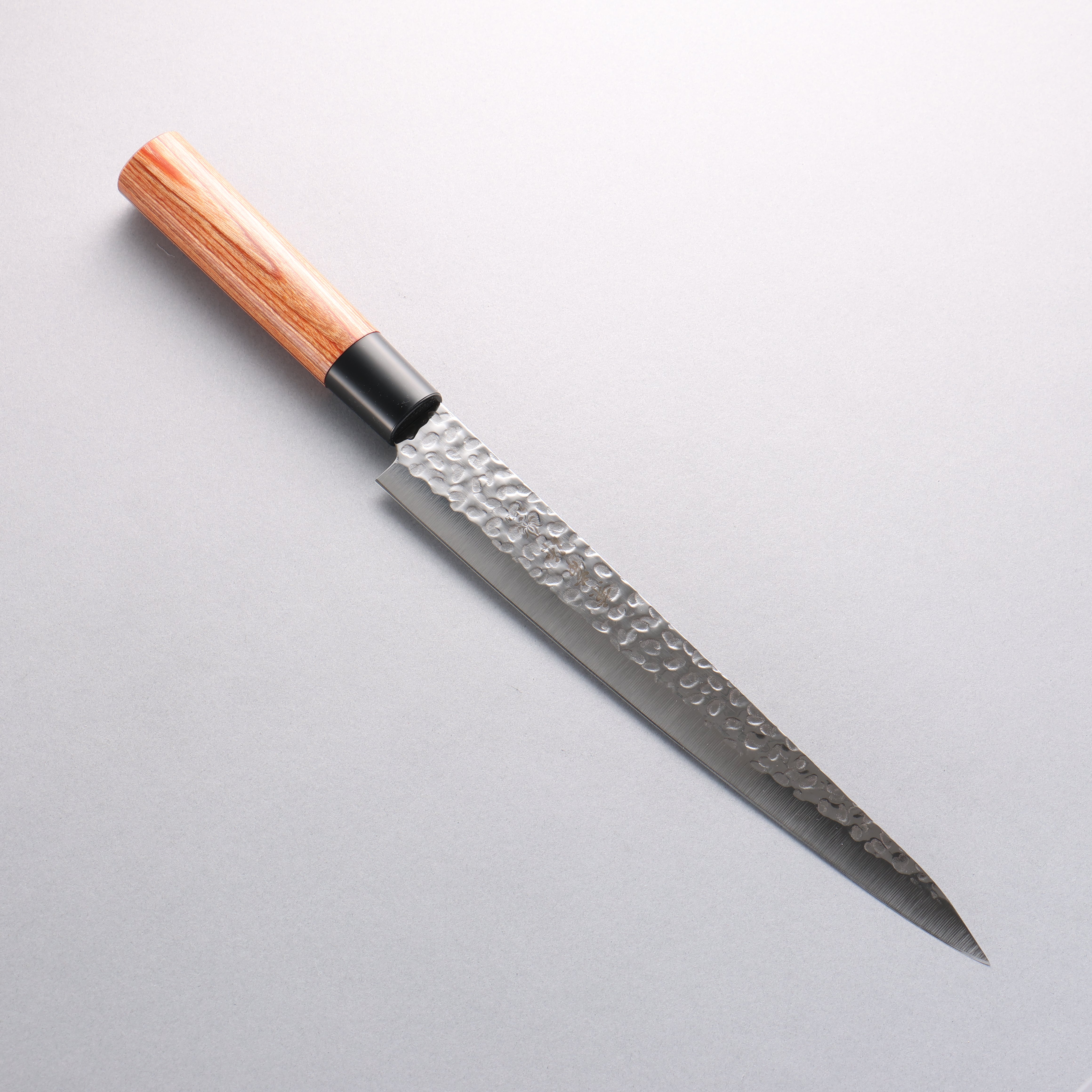 Kanetsune DSR-1K6 Hammered Sujihiki 240mm Red Pakka wood Handle