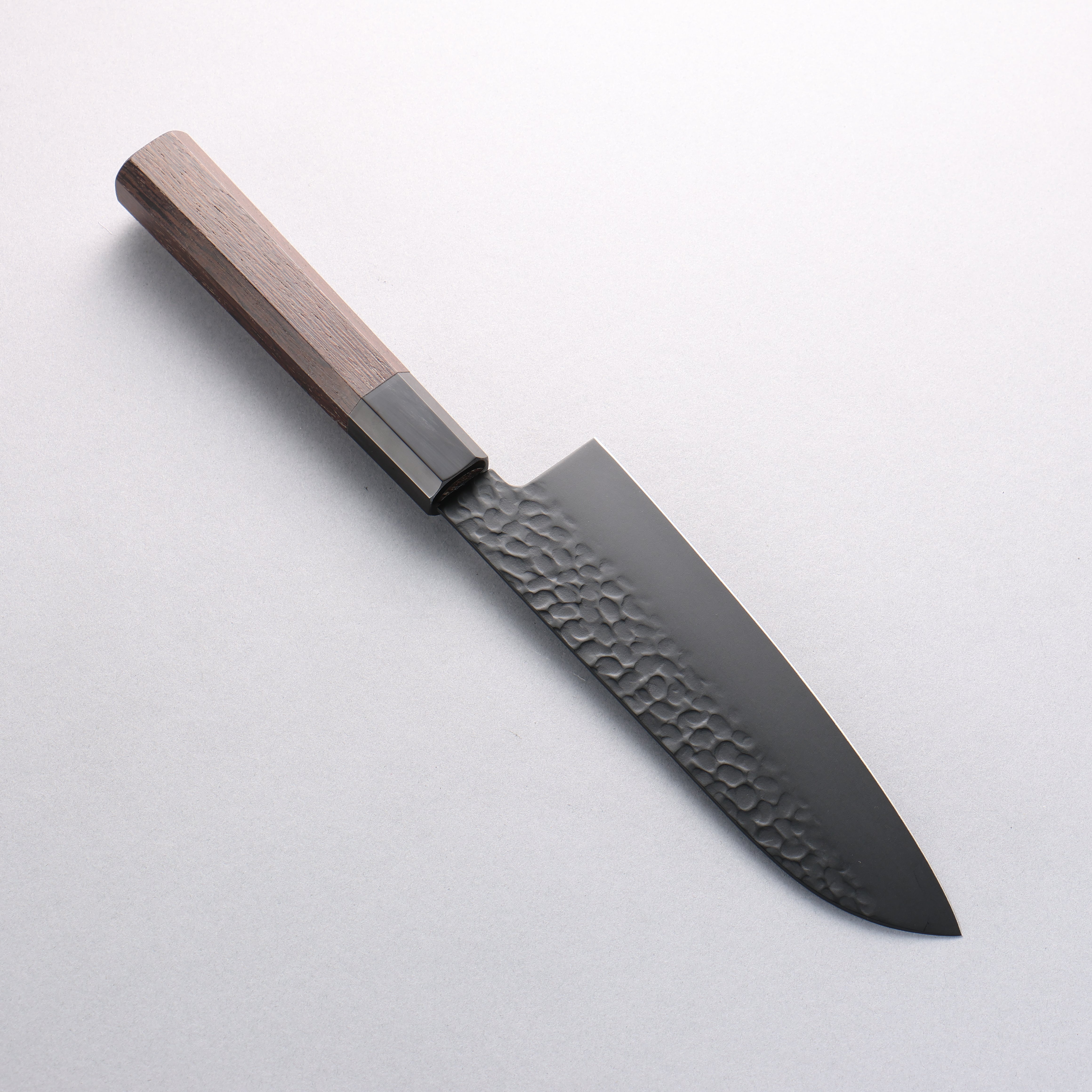 Sakai Takayuki Kurokage VG10 Hammered Teflon Coated Kiritsuke Santoku 160mm Burnt Oak Handle - Seisuke Knife