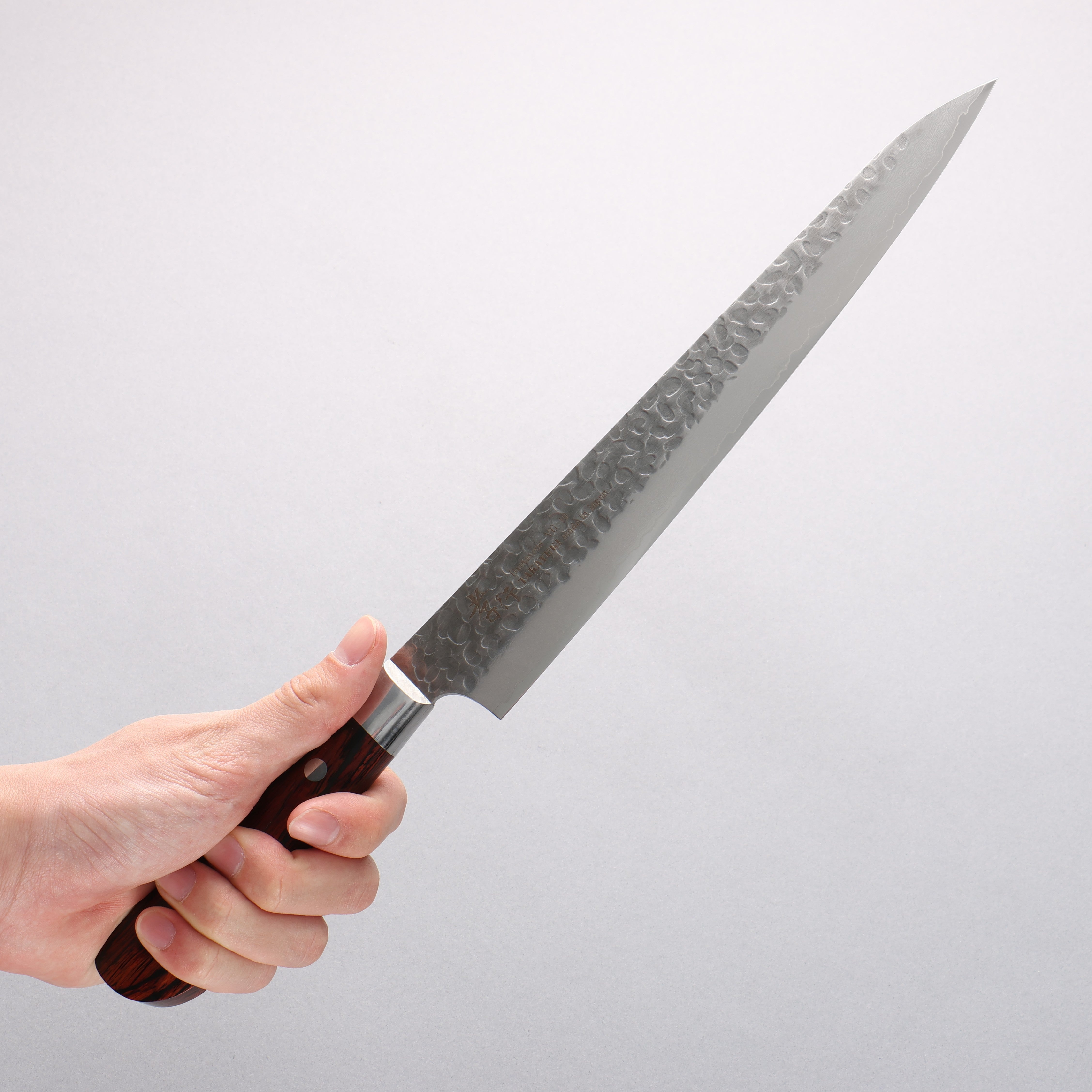 Sakai Takayuki VG10 33 Layer Damascus Sujihiki 240mm Mahogany Pakka wood Handle - Seisuke Knife