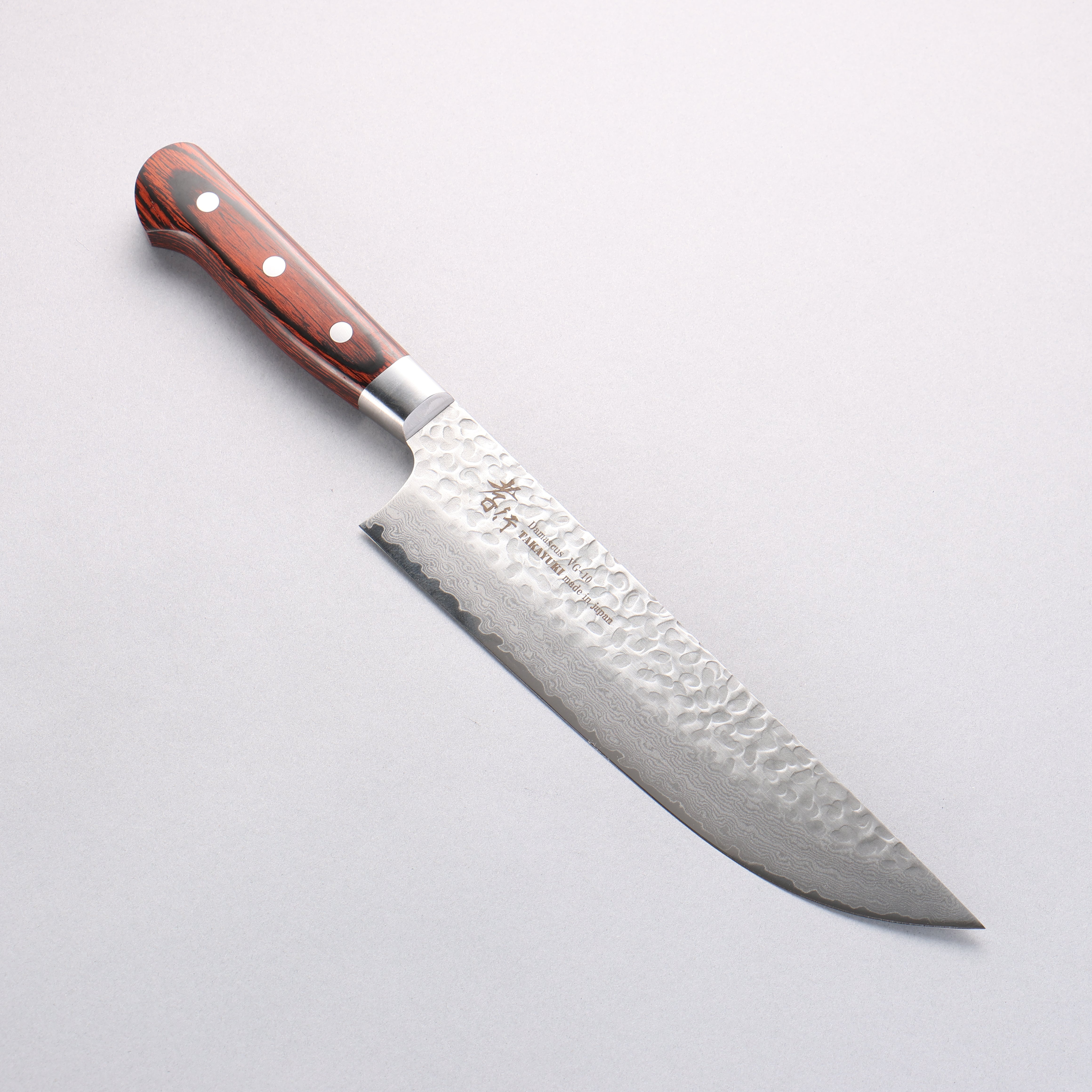 Sakai Takayuki VG10 33 Layer Damascus Butcher 210mm Mahogany Pakka wood Handle - Seisuke Knife