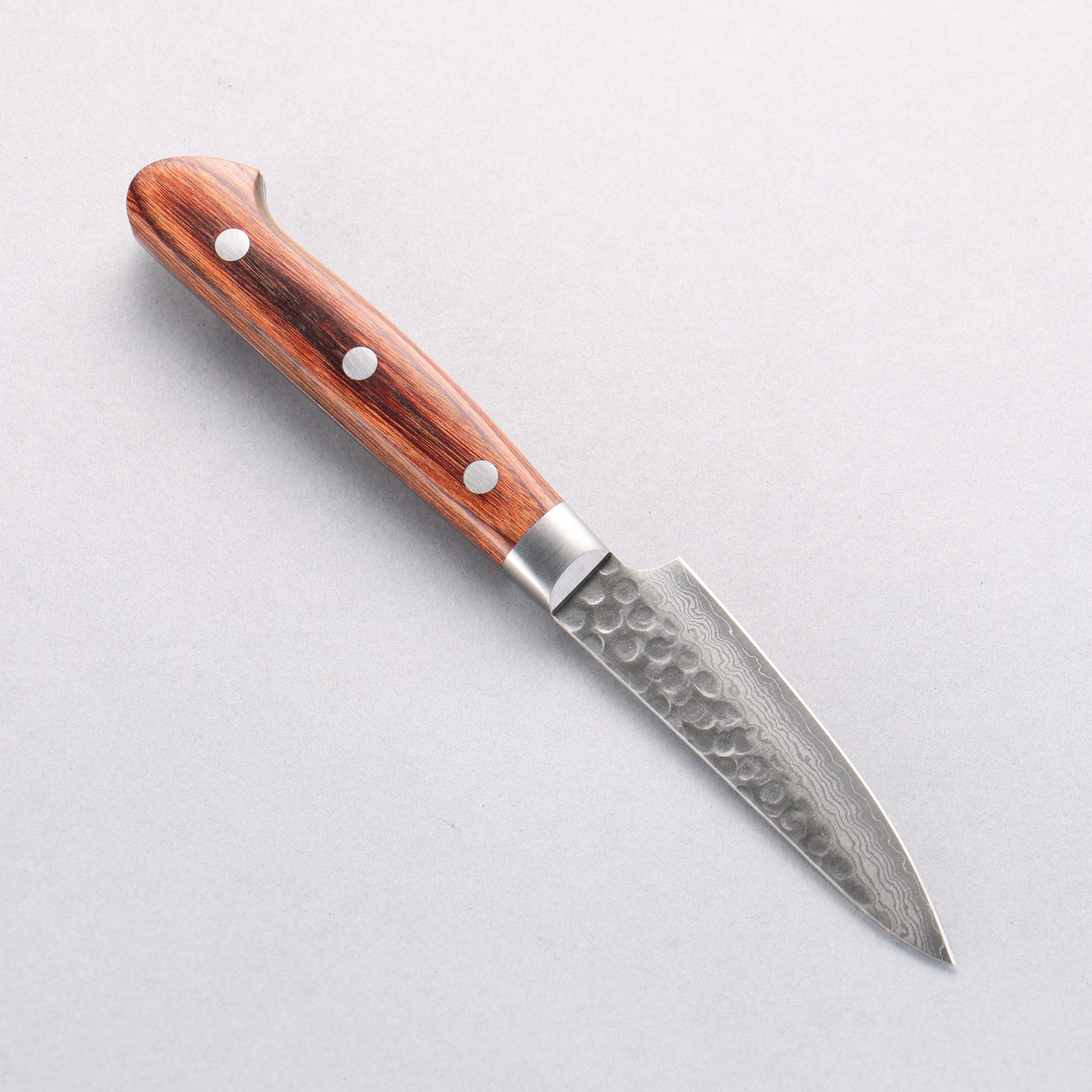 Seisuke VG10 17 Layer Damascus Petty-Utility 80mm Mahogany Handle - Seisuke Knife