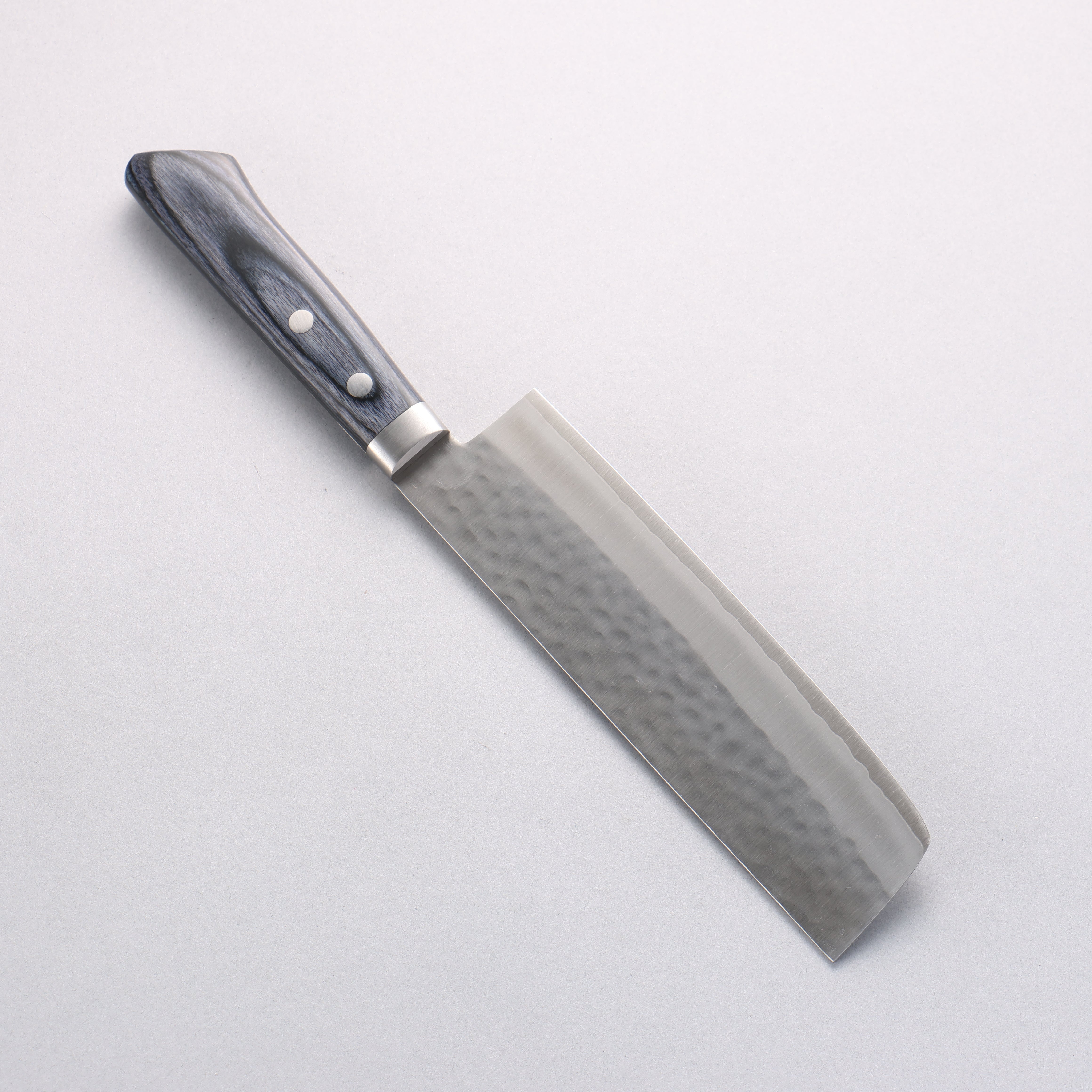 Kunihira VG1 Hammered Usuba 165mm Navy Blue Pakkawood Handle - Seisuke Knife