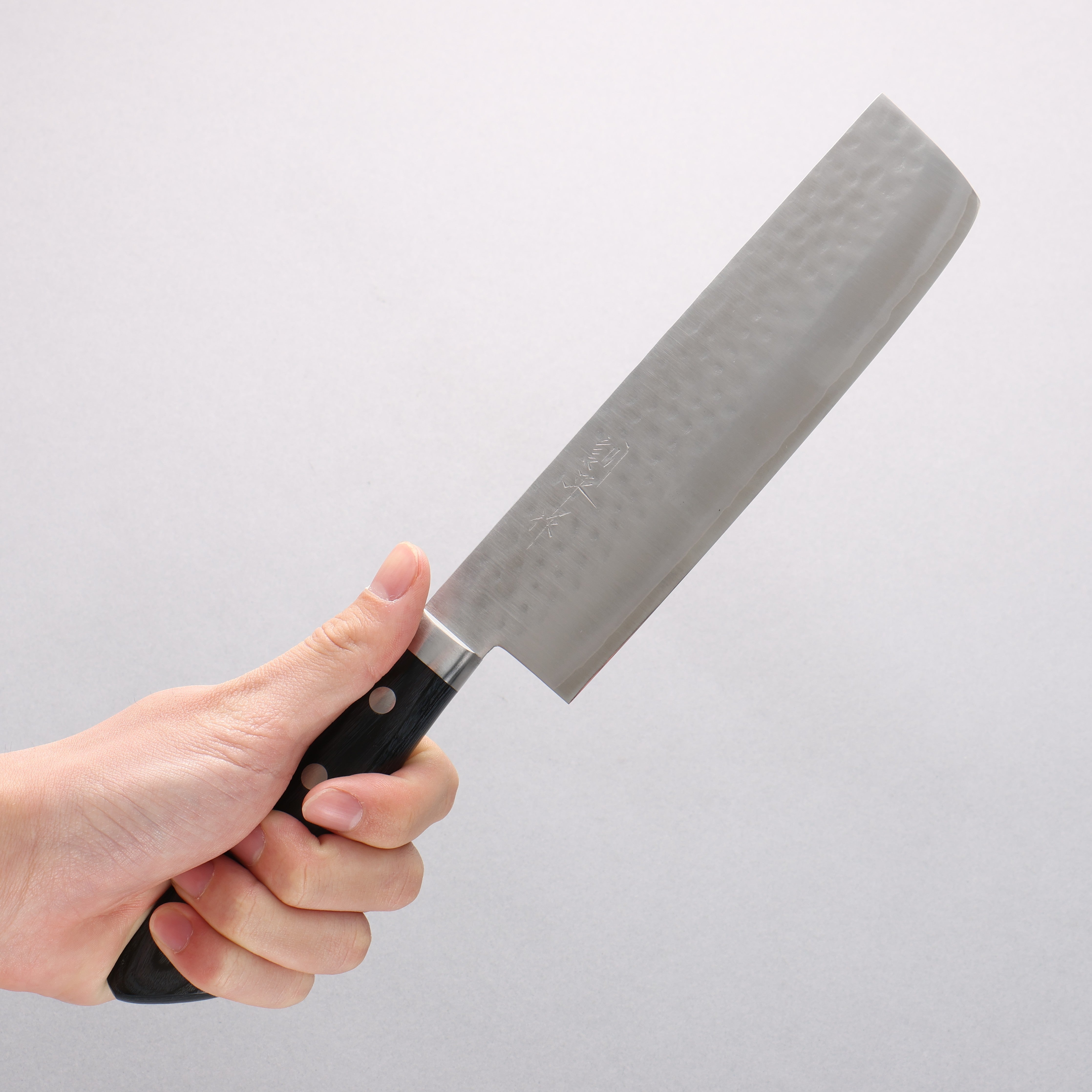 Kunihira VG1 Hammered Usuba 165mm Navy Blue Pakkawood Handle - Seisuke Knife