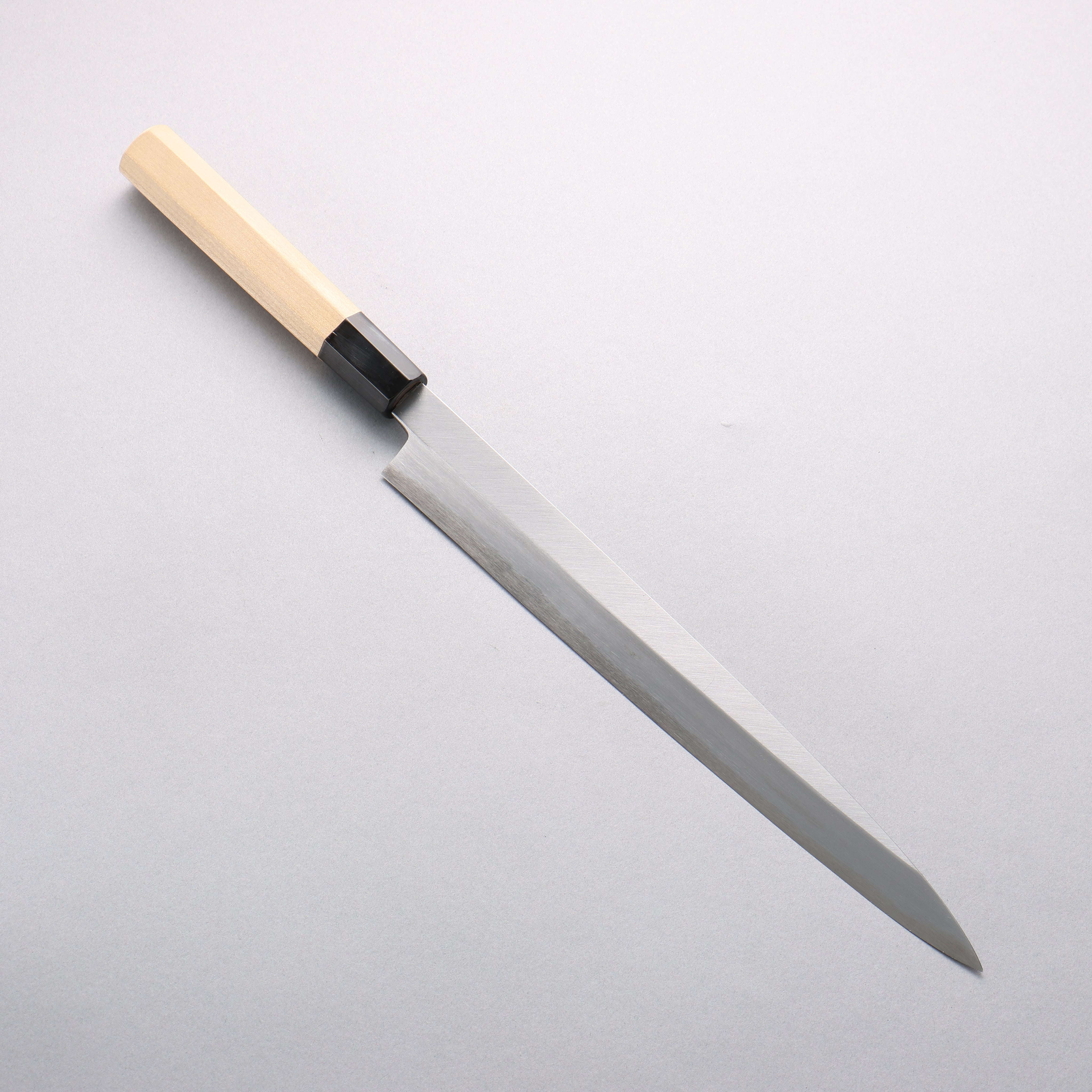 Minamoto Akitada Shidairan Blue Steel No.1 Yanagiba 270mm Magnolia (Ferrule: Water Buffalo Horn) Handle - Seisuke Knife