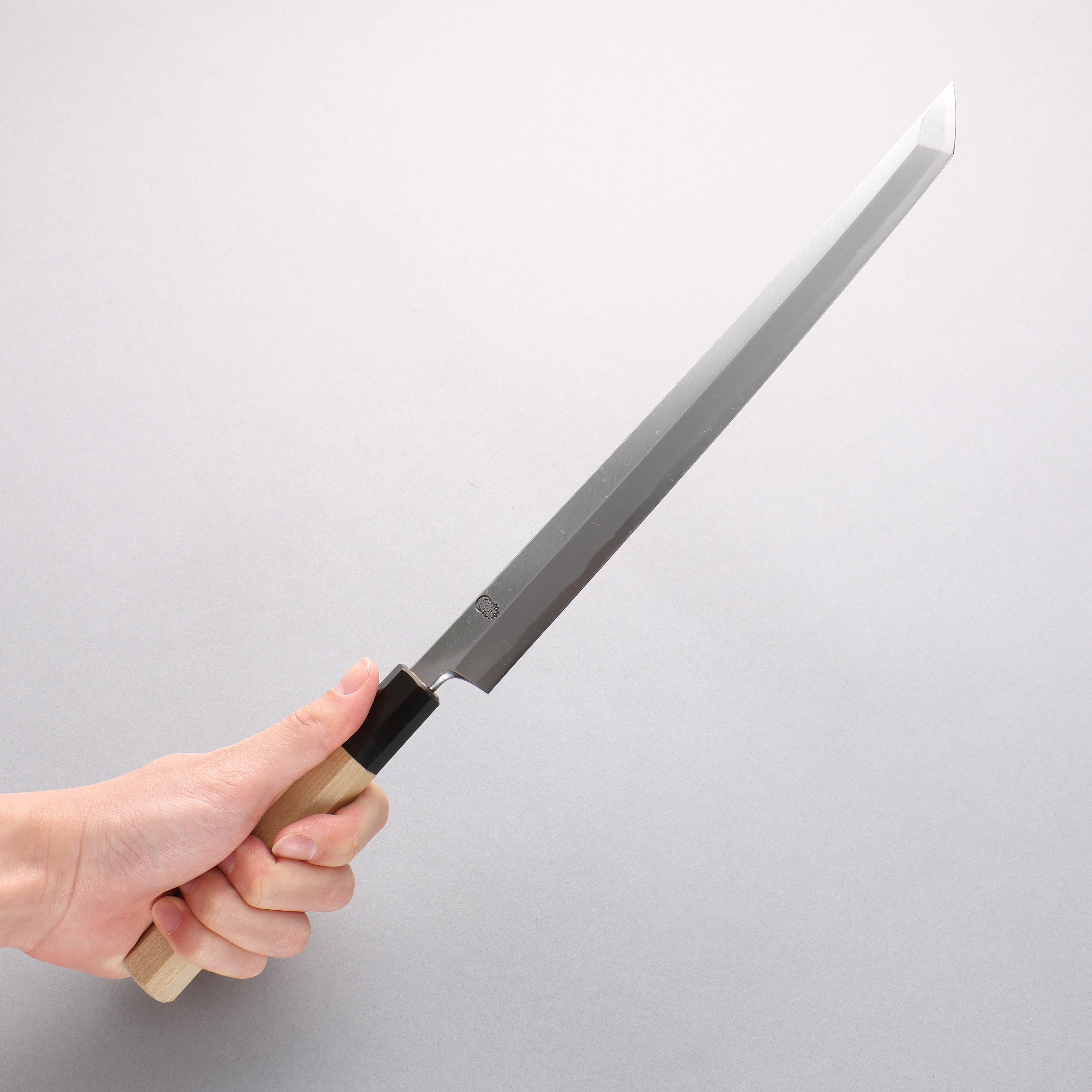 Kikuzuki White Steel No.2 Kasumitogi Sakimaru Takohiki 270mm with Magnolia Handle - Seisuke Knife