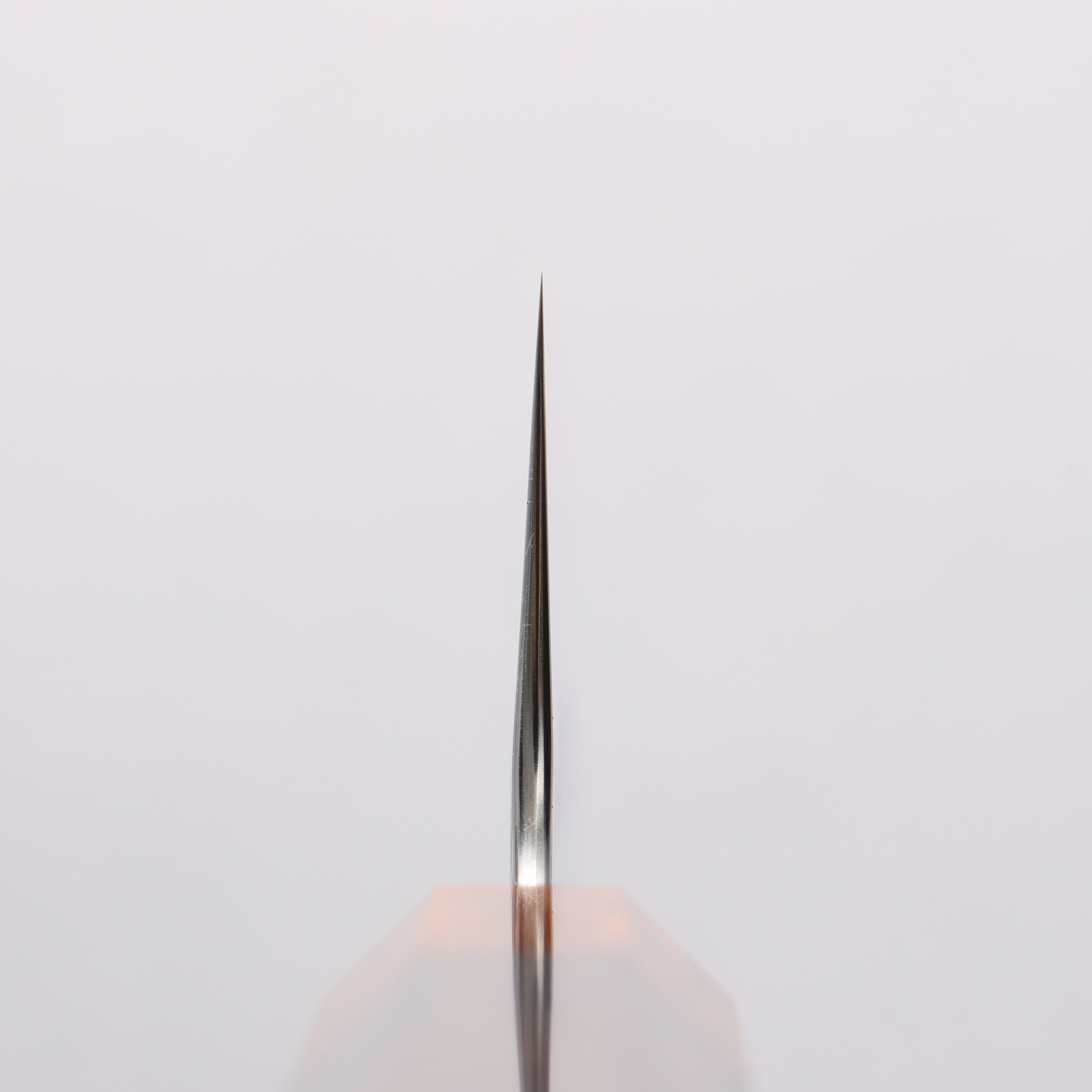 Yoshimi Kato SPG STRIX Hammered (V) Santoku 170mm Ebony (ferrule: Orange Resin) Handle - Seisuke Knife