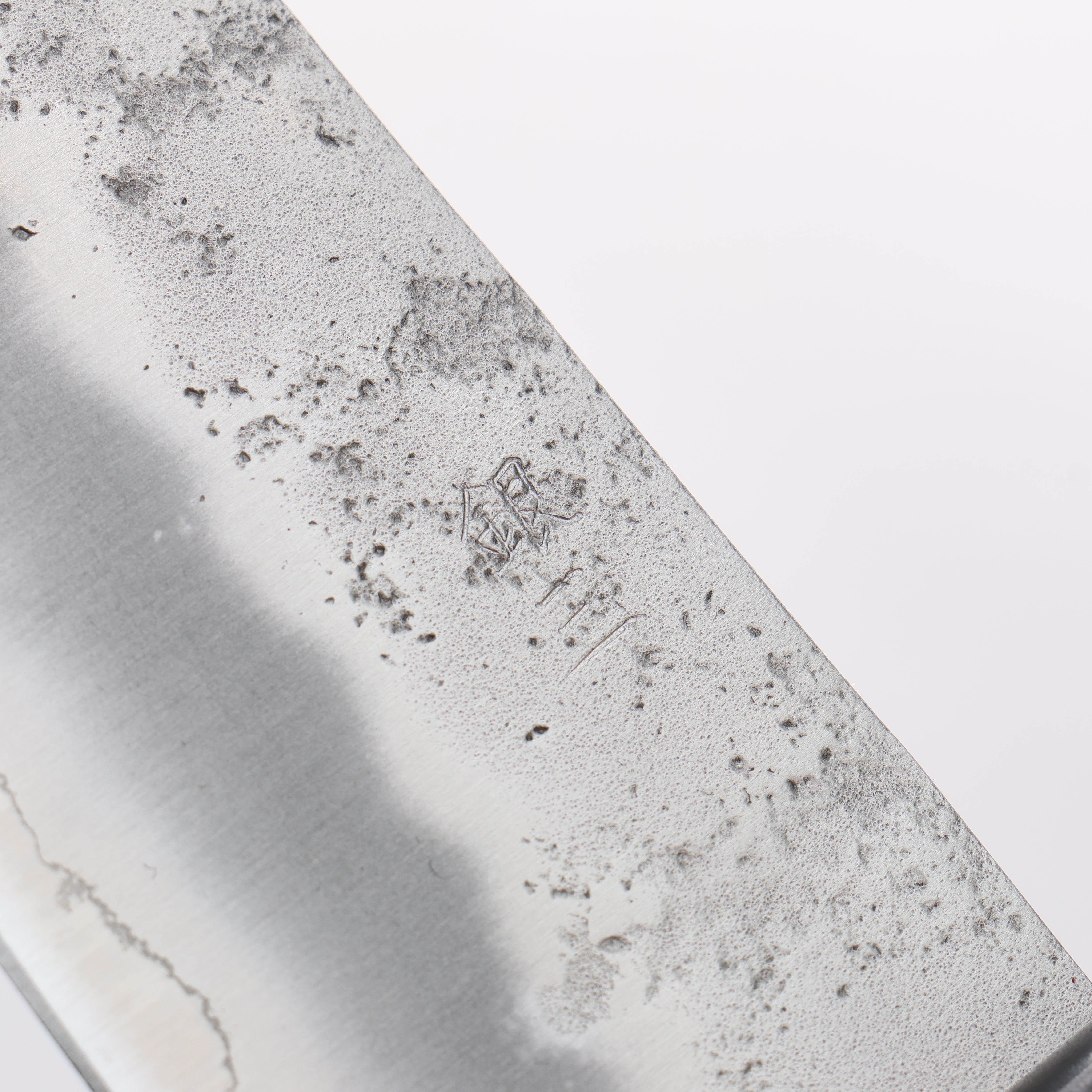 Oul Silver Steel No.3 Nashiji Santoku 180mm Purple Pakkawood Handle - Seisuke Knife