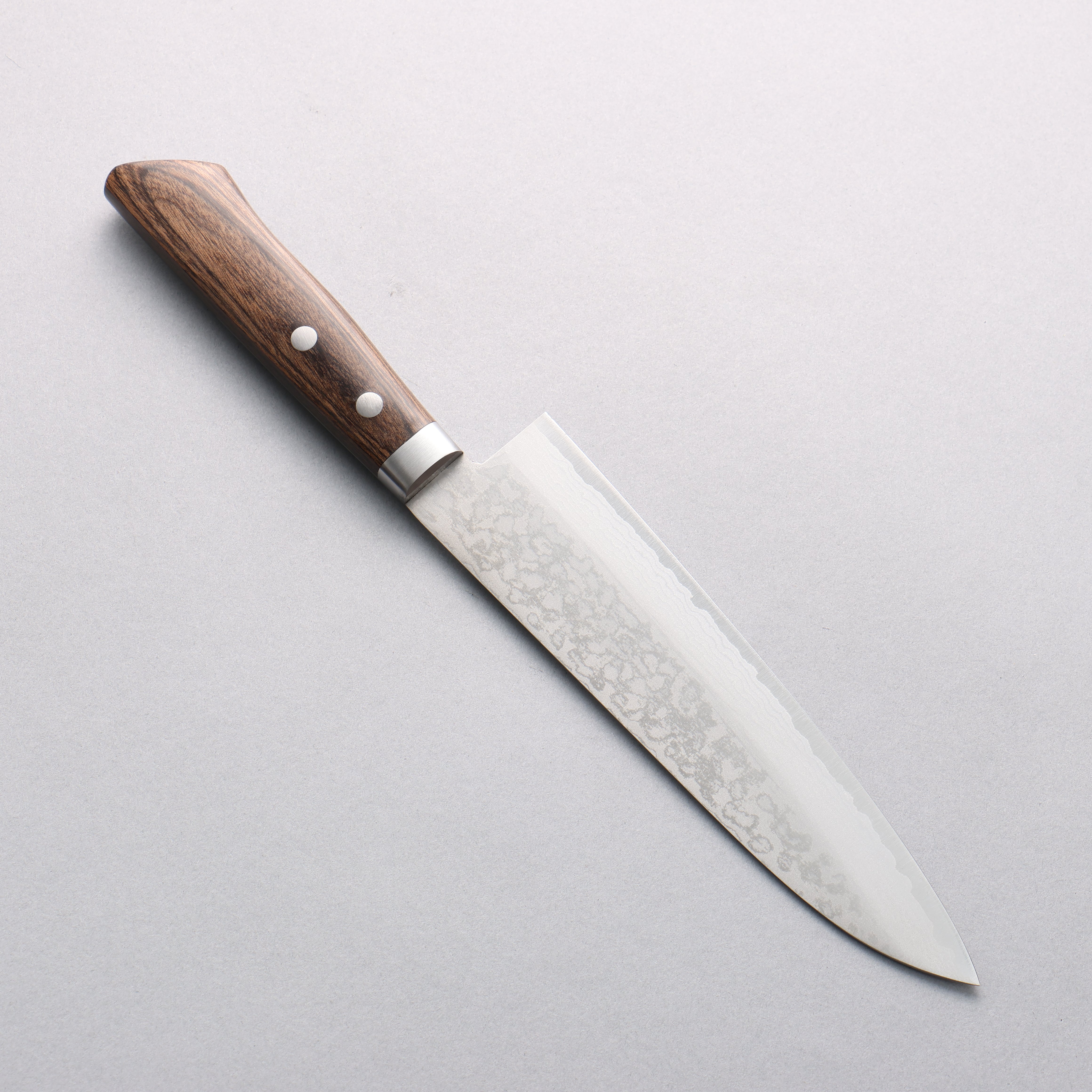 Kanetsune Sairyu VG10 Damascus Gyuto 180mm Ash Wood Handle - Seisuke Knife