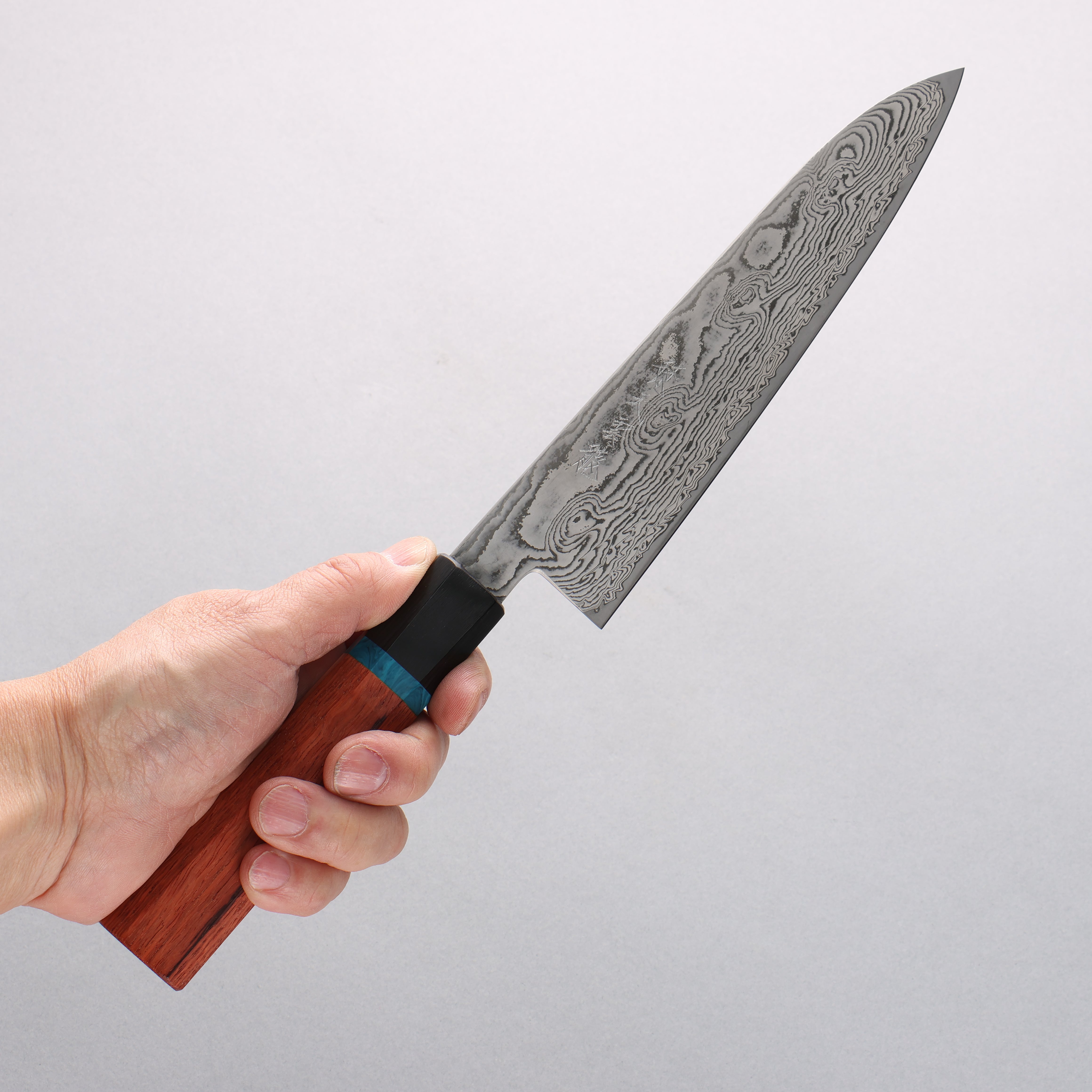 Ryusen Bonten Unryu Kai VG10 63 Layer Damascus Gyuto 180mm Chinese Quince Handle - Seisuke Knife