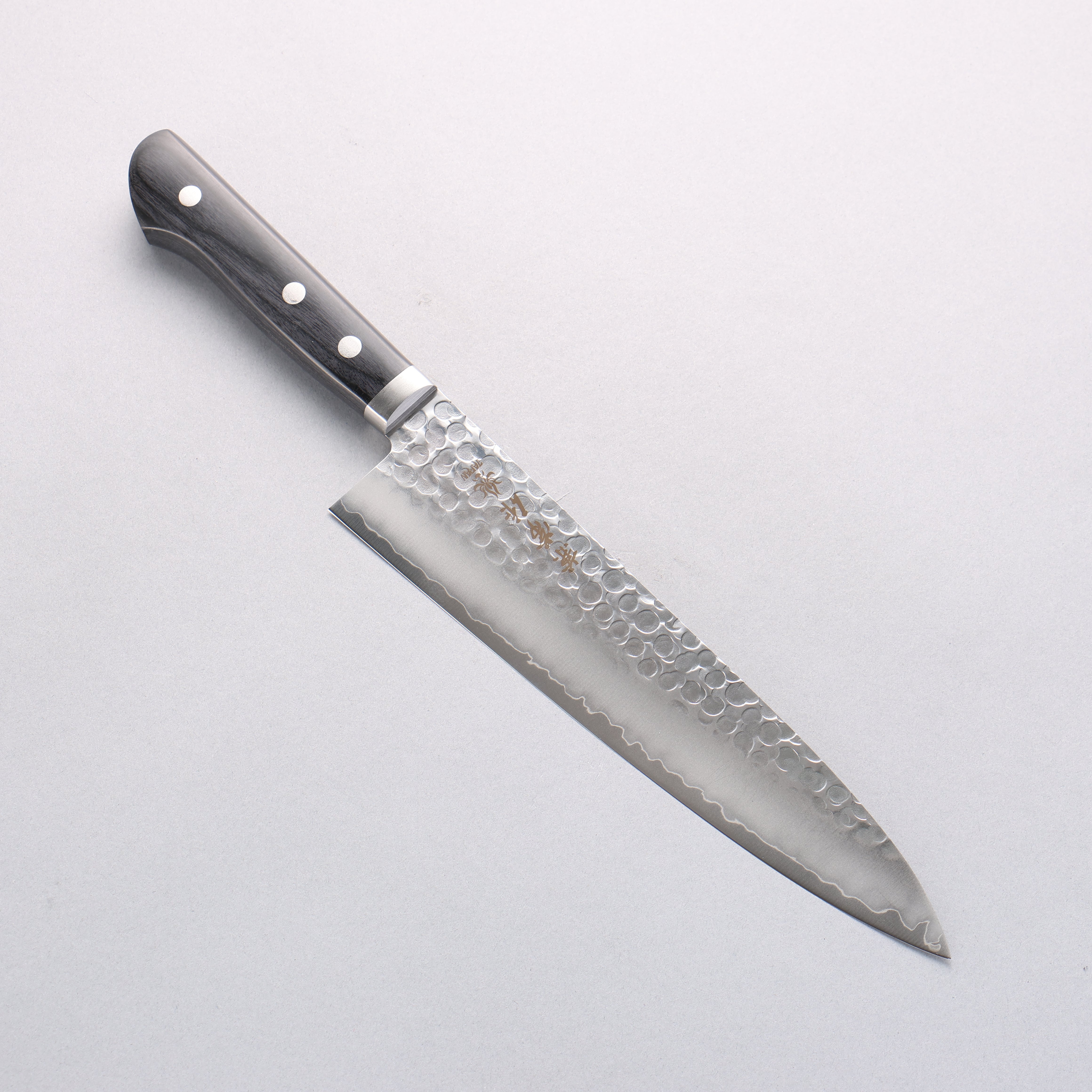 Kanetsune VG1 Hammered Gyuto 210mm Black Pakkawood Handle - Seisuke Knife