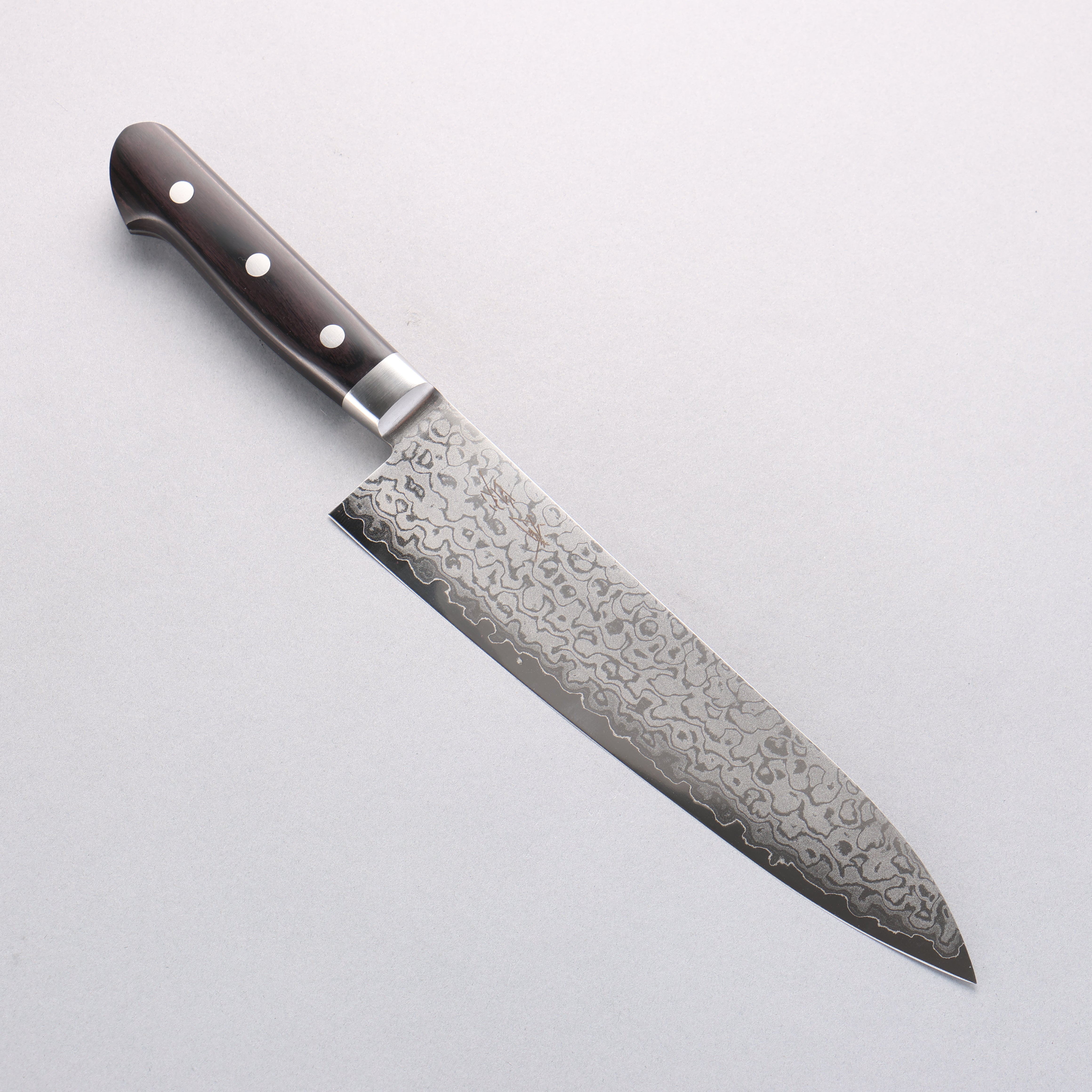 Seisuke VG10 8 Layer Damascus Migaki Finished Gyuto 210mm Black Pakka wood Handle - Seisuke Knife