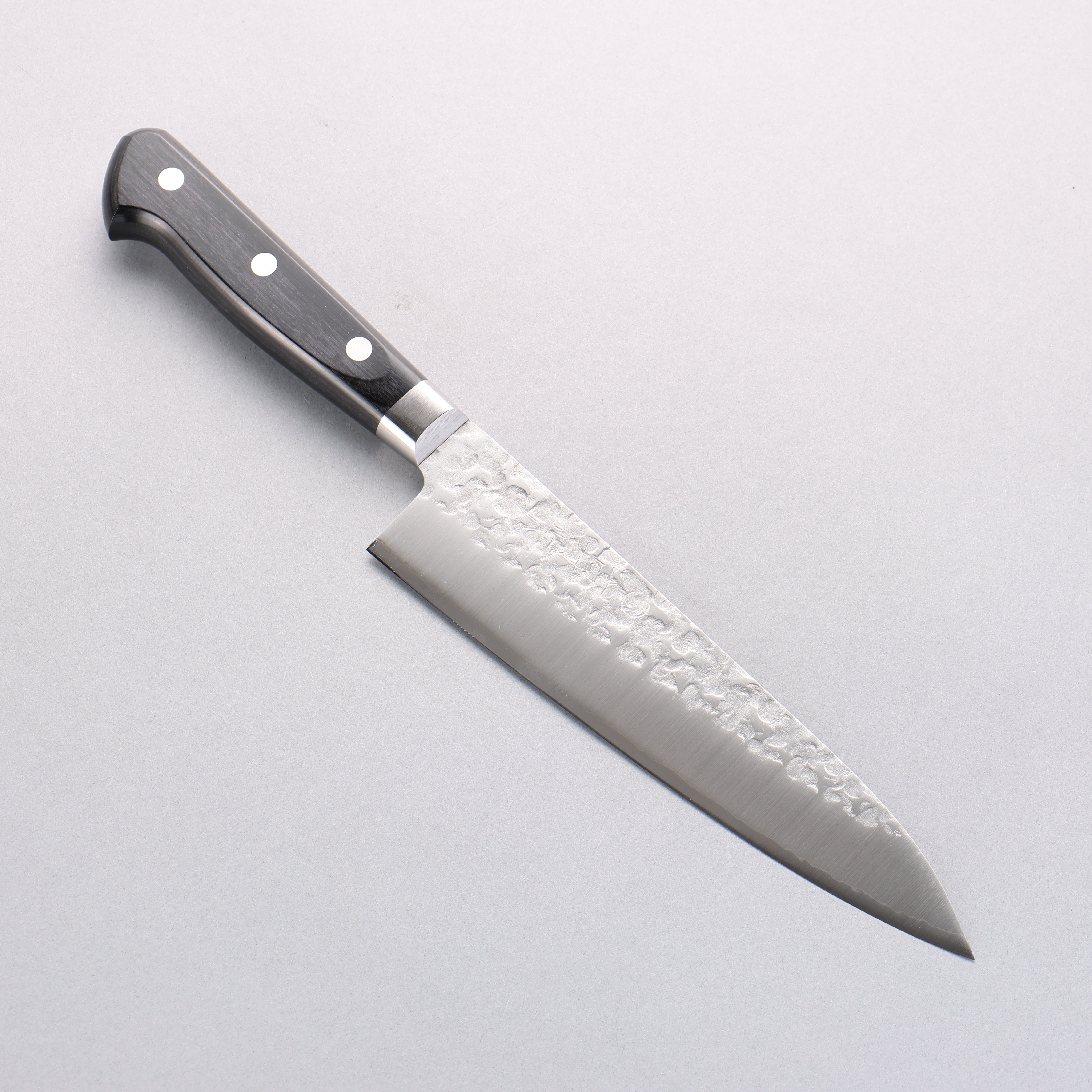 Takamura Knives VG10 Hammered Gyuto 180mm Black Pakkawood Handle - Seisuke Knife